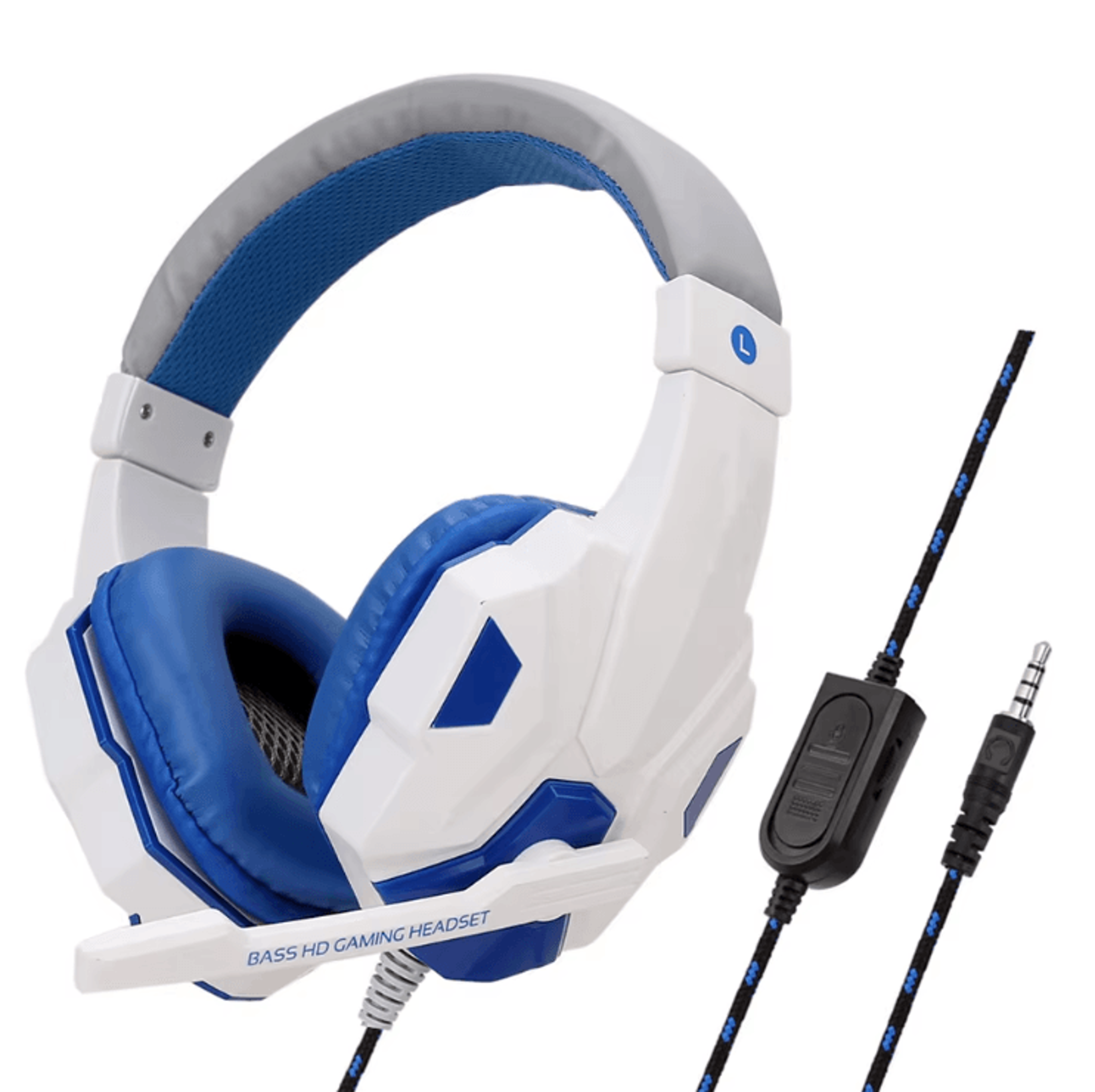 Wired Gaming Headset With Noise Cancelling Mic Adjustable Stereo Headphones For PS5 PS4 Xbox PC  Mo 5