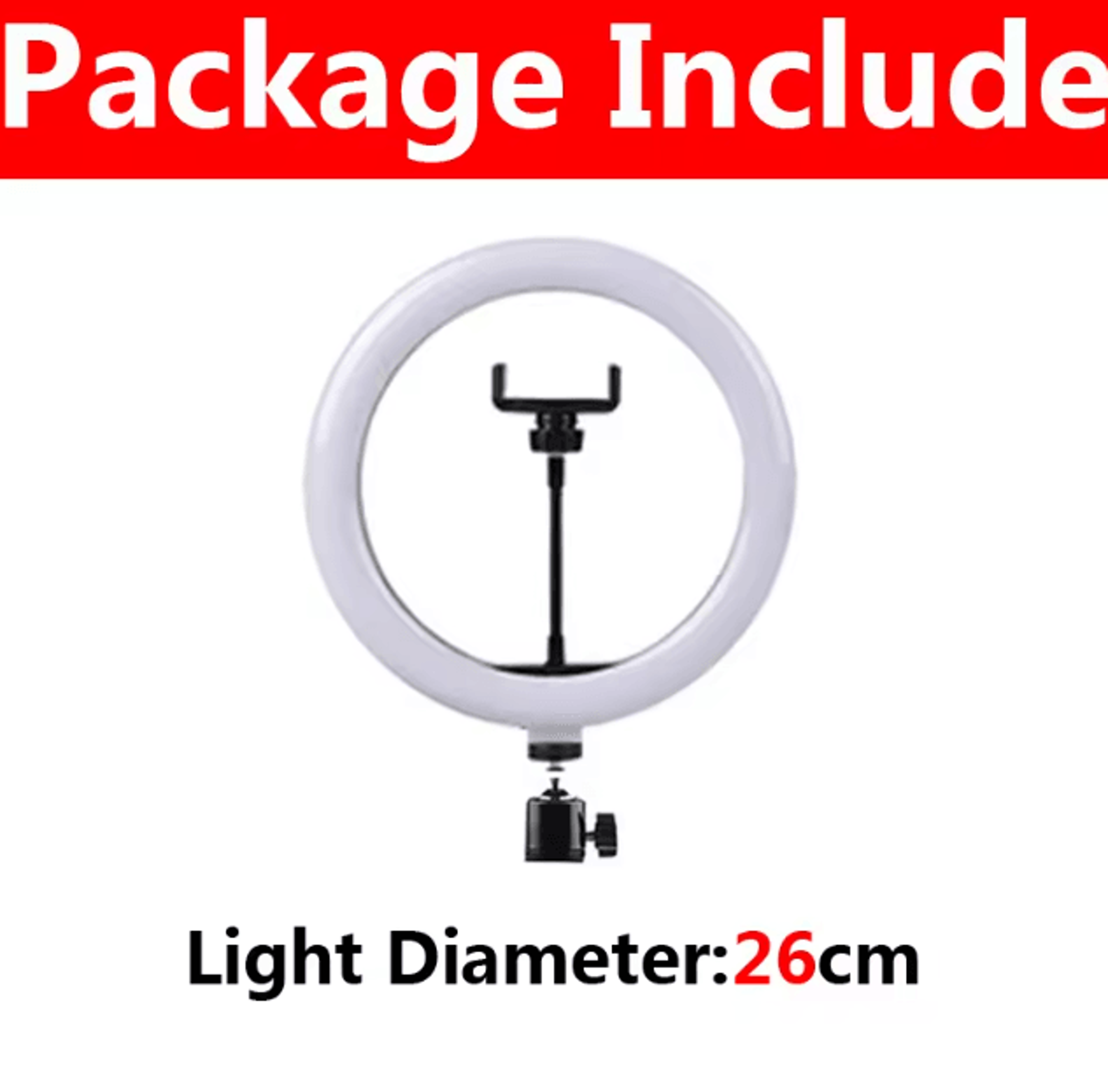 10Inch LED Selfie Ring Light With Tripod  Phone Holder Dimmable USB Lighting For TikTok  Video 3