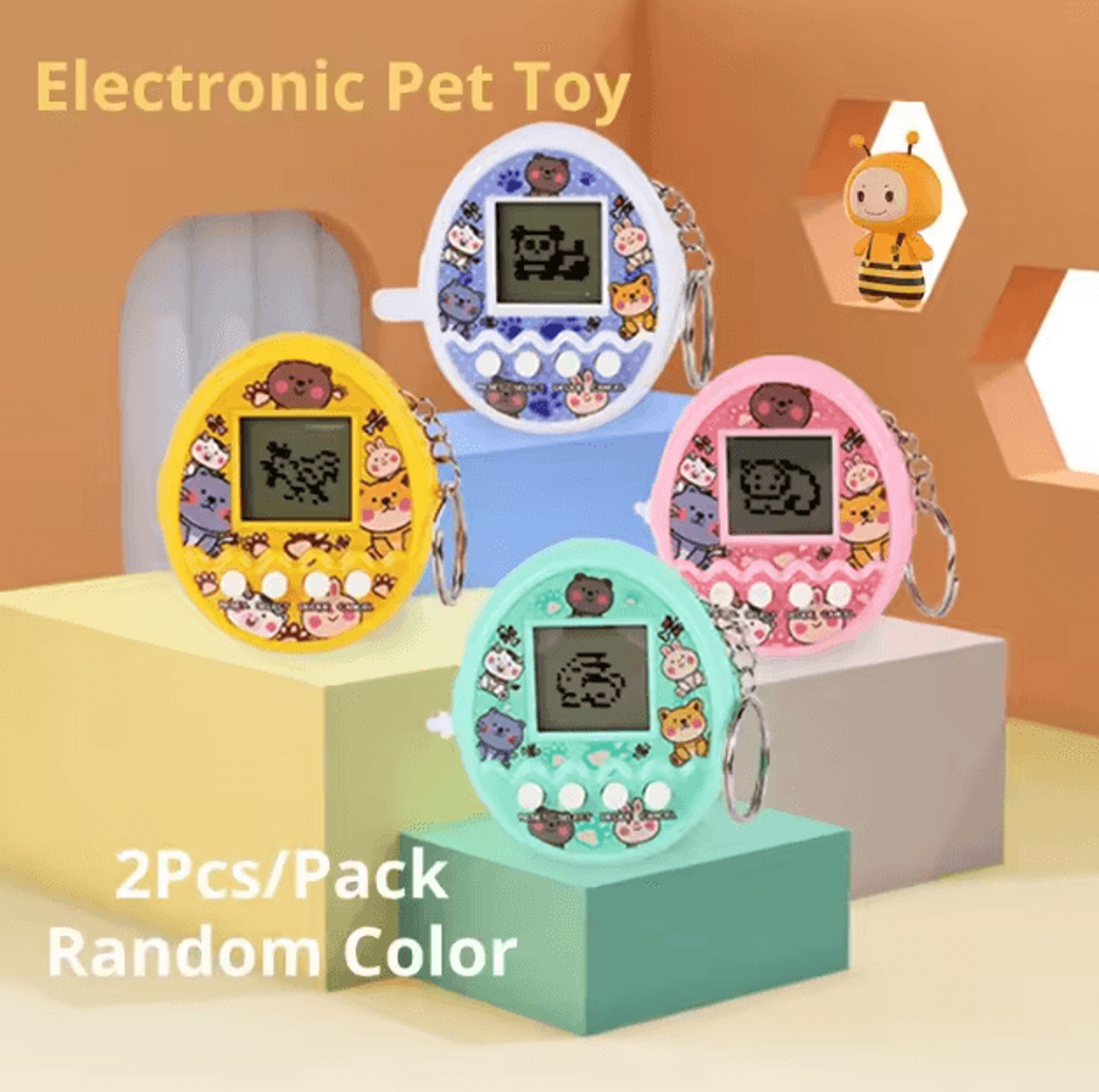 Mini Virtual Pet Game Console  Cute Electronic Pet Simulator Toy For Kids 0