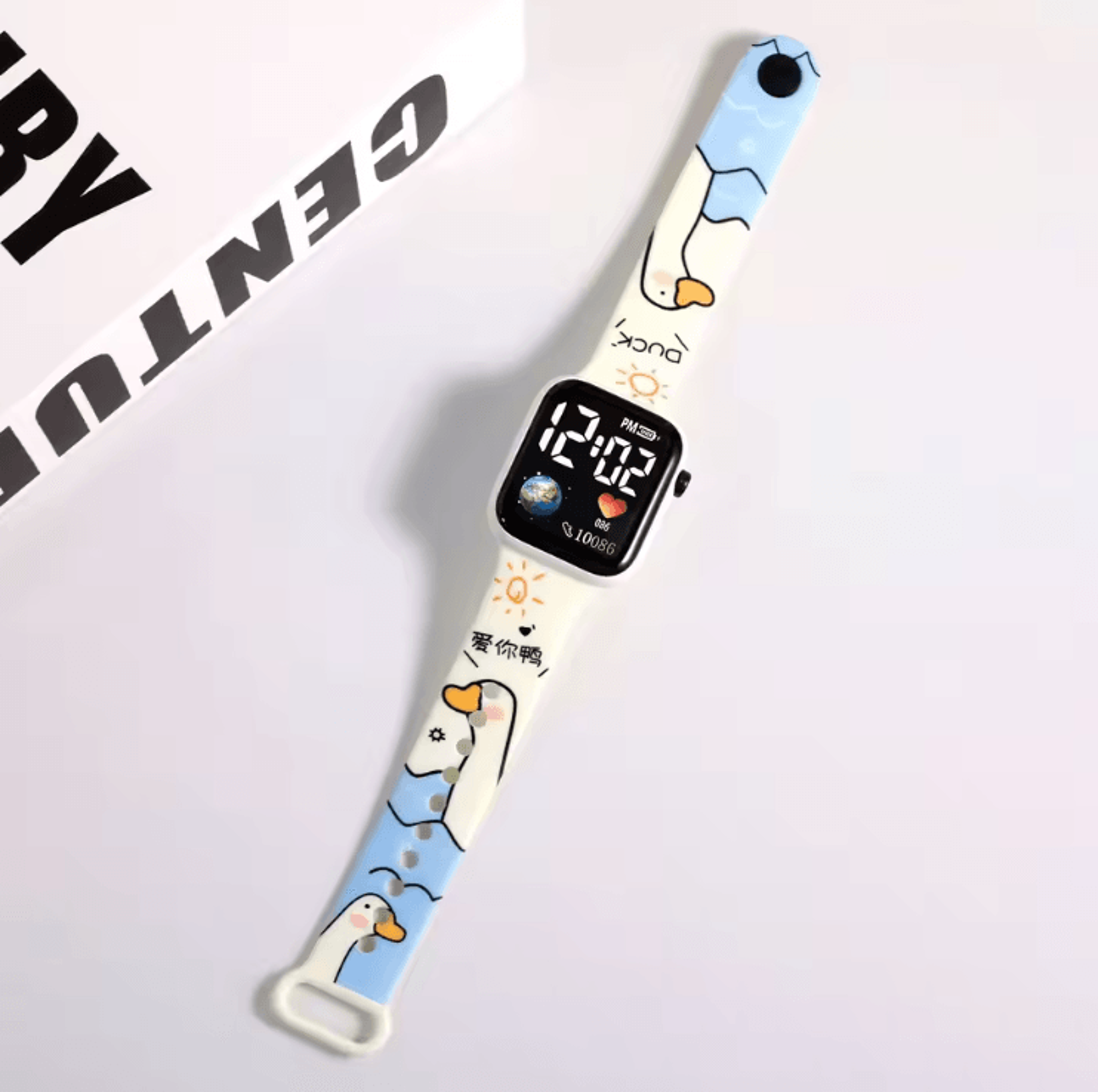 Cartoon Kids Digital Watch  Stitch  Hello Kitty Silicone Wristwatch For Girls 2