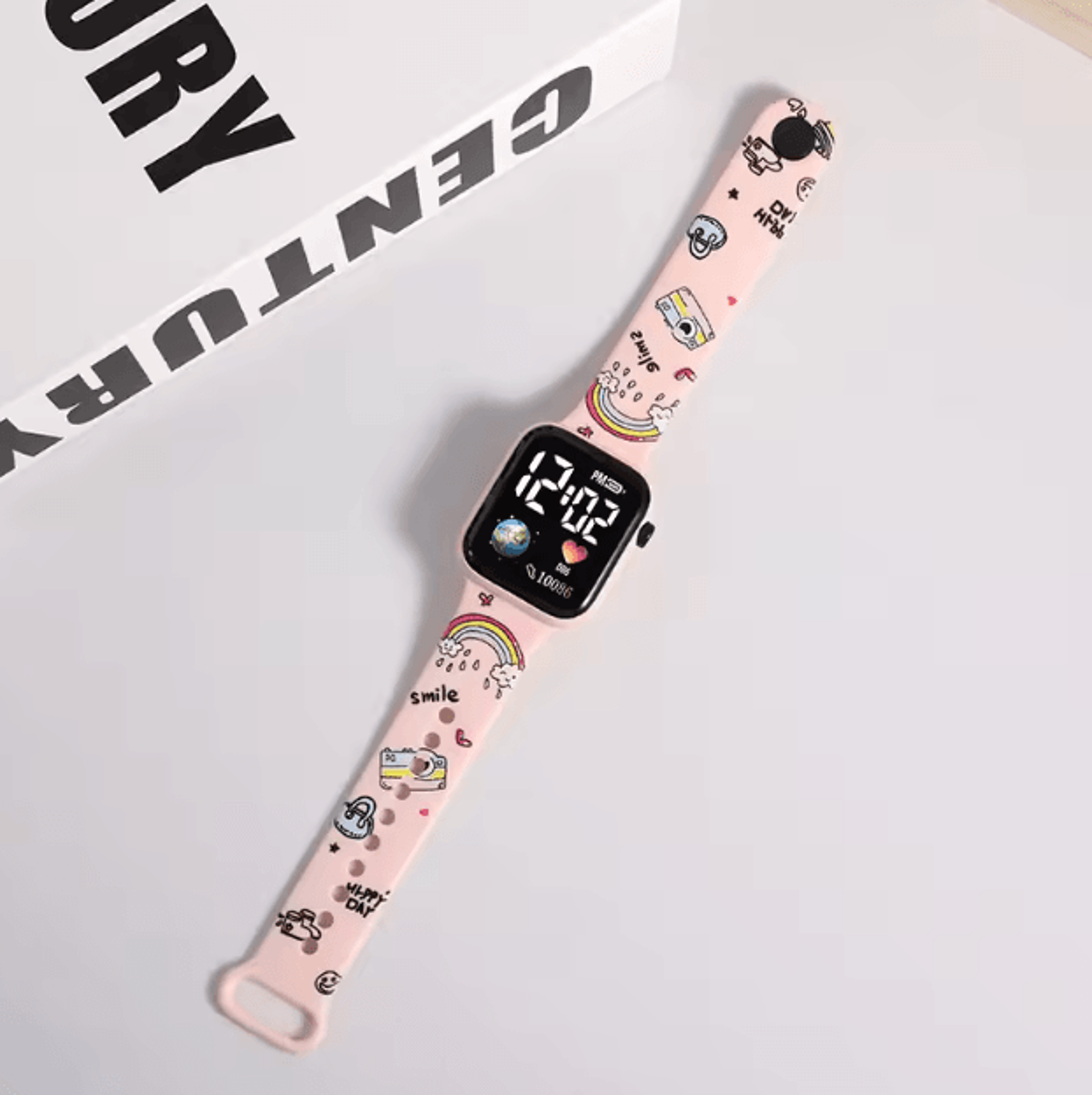 Cartoon Kids Digital Watch  Stitch  Hello Kitty Silicone Wristwatch For Girls 5