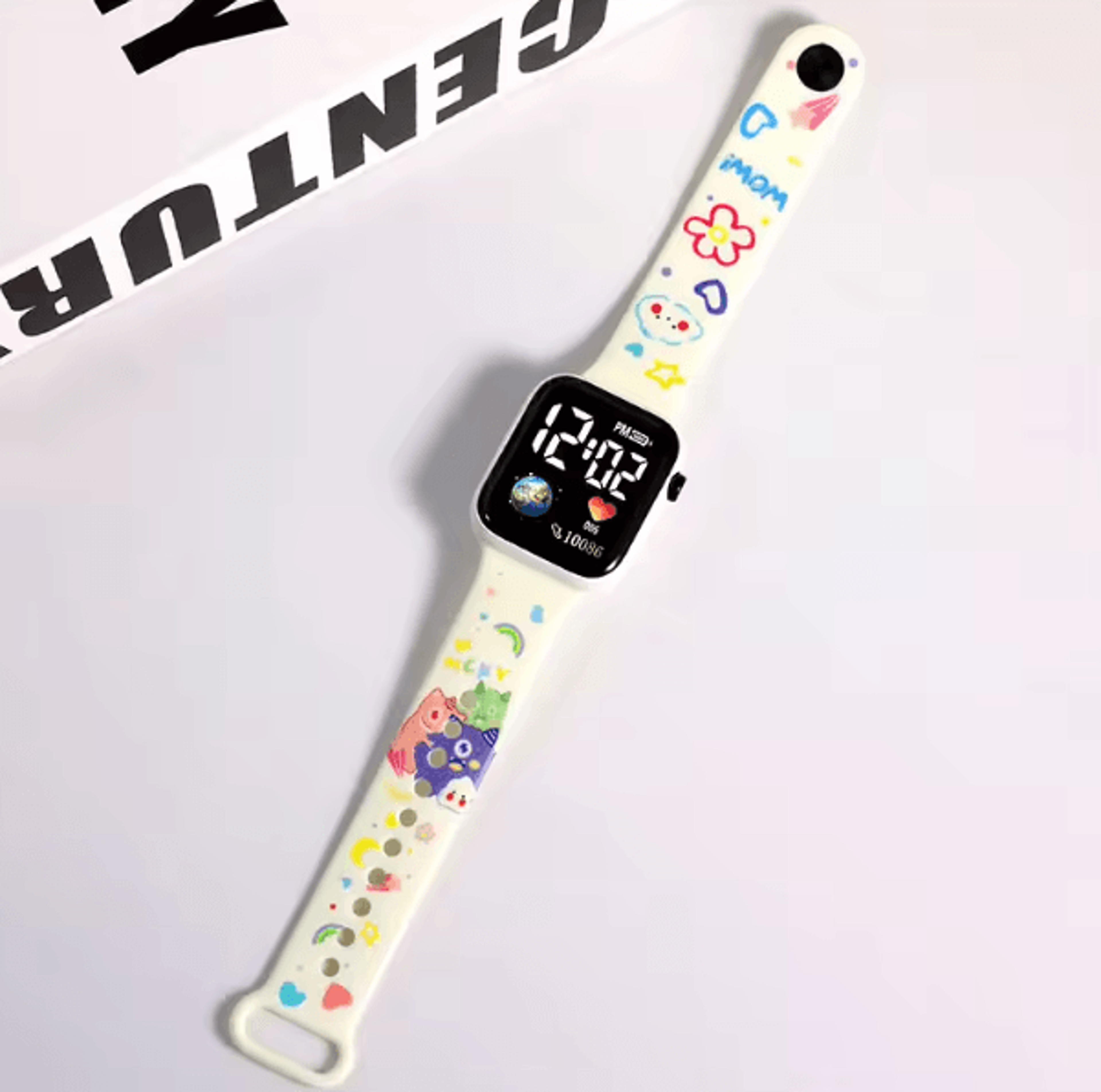 Cartoon Kids Digital Watch  Stitch  Hello Kitty Silicone Wristwatch For Girls 7