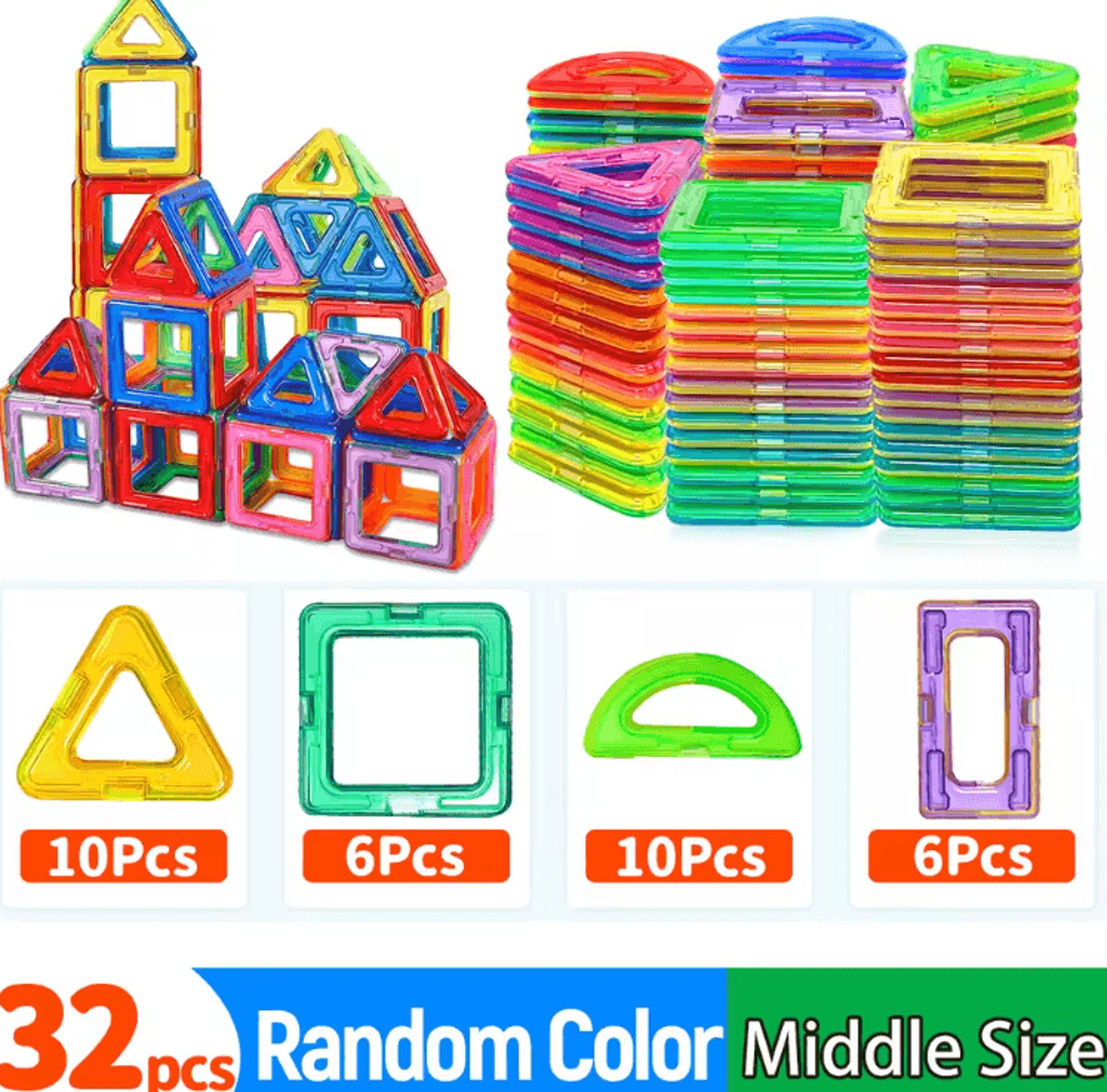 Magnetic Building Blocks Set  STEM DIY Construction Toy For Kids Learning  Creativity 2