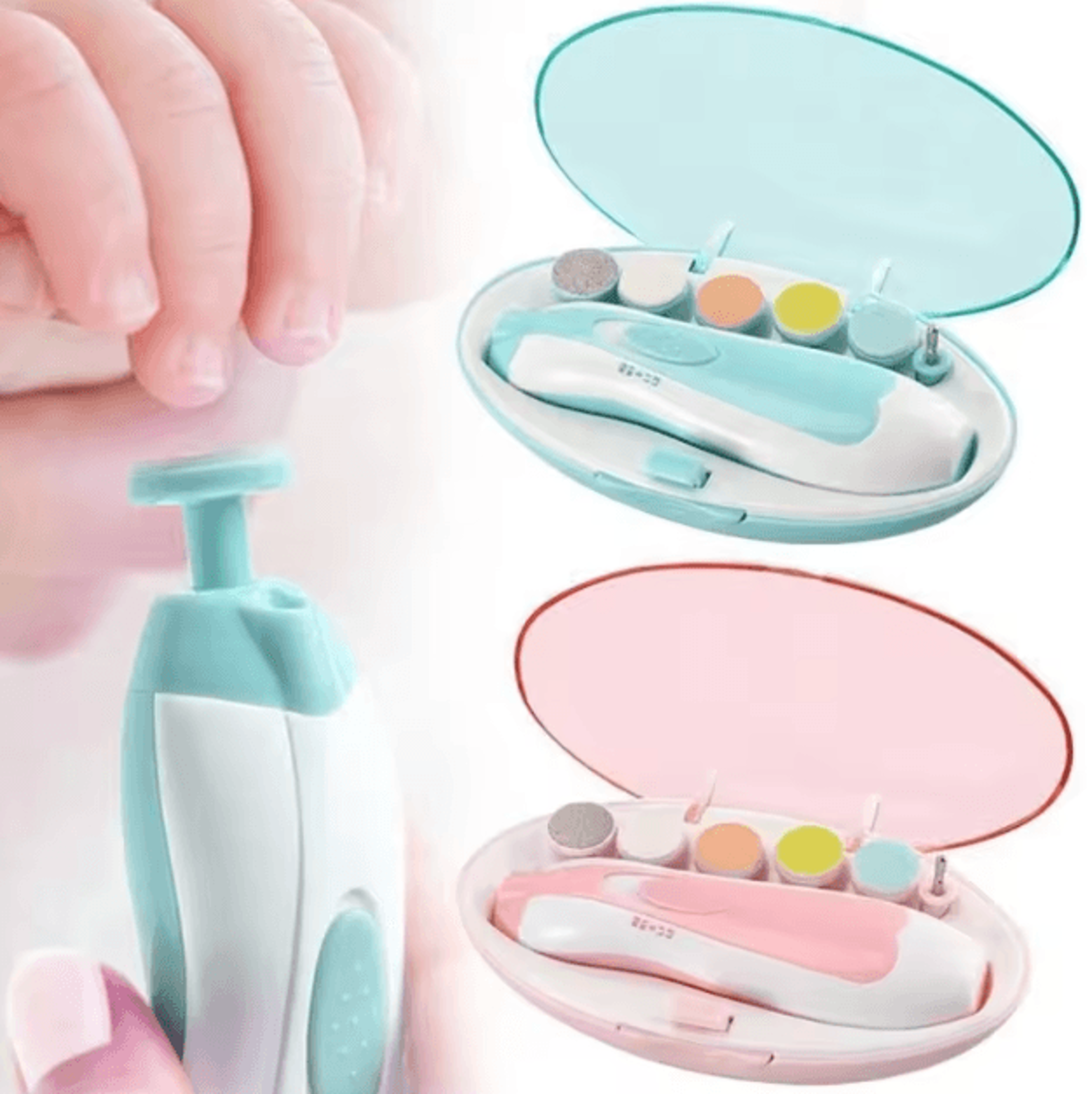 Baby Electric Nail Trimmer Kit  Gentle Infant Nail File  Safe Manicure Set 0