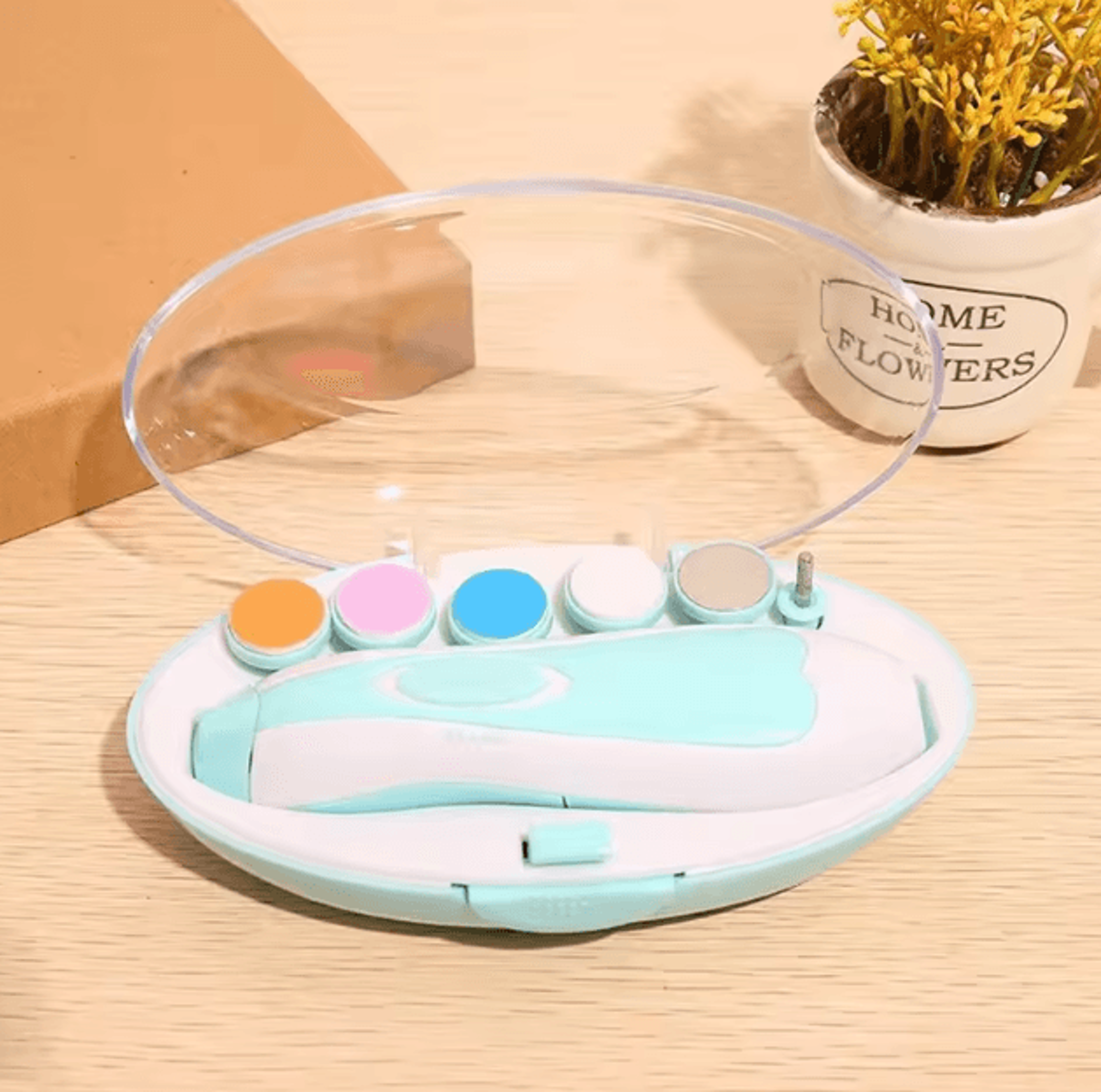 Baby Electric Nail Trimmer Kit  Gentle Infant Nail File  Safe Manicure Set 4