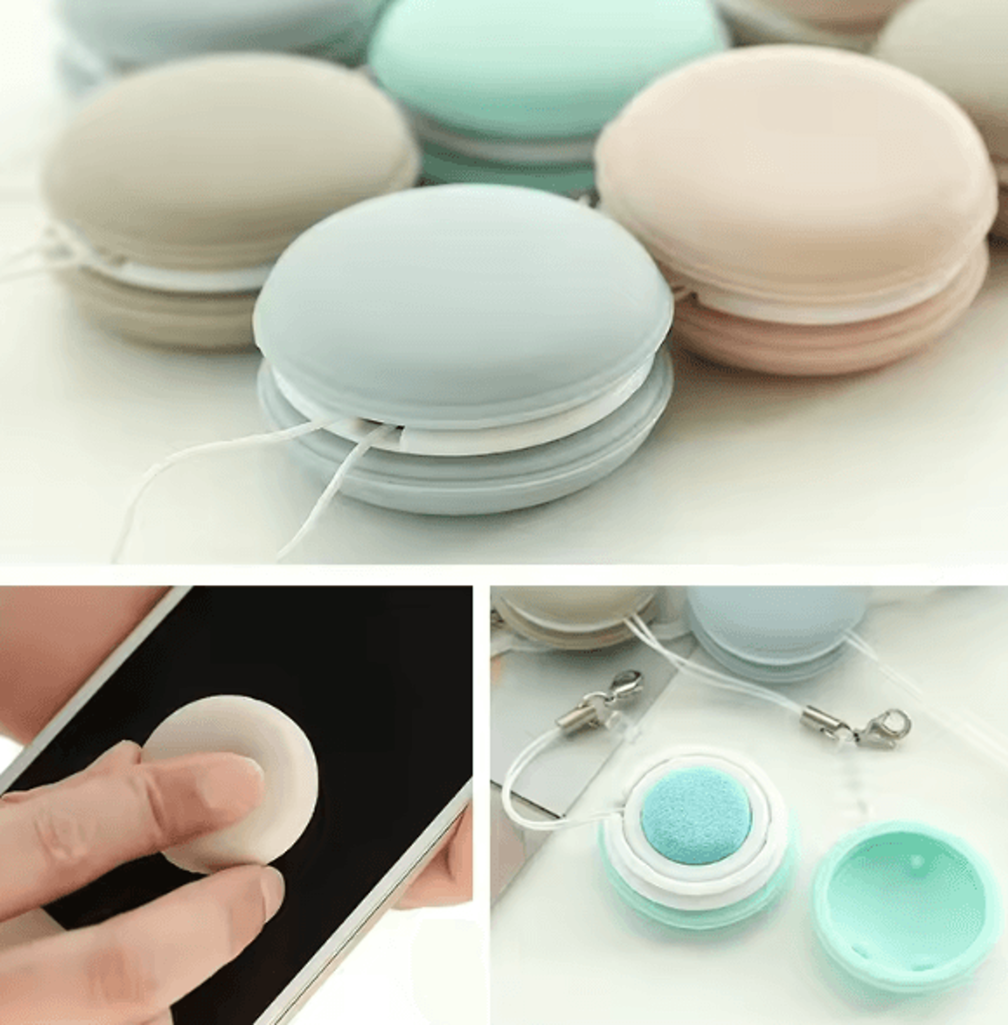 Macaron Phone Screen Cleaner Keychain Portable Lens Cleaning Cloth For Phone And Glasses 2