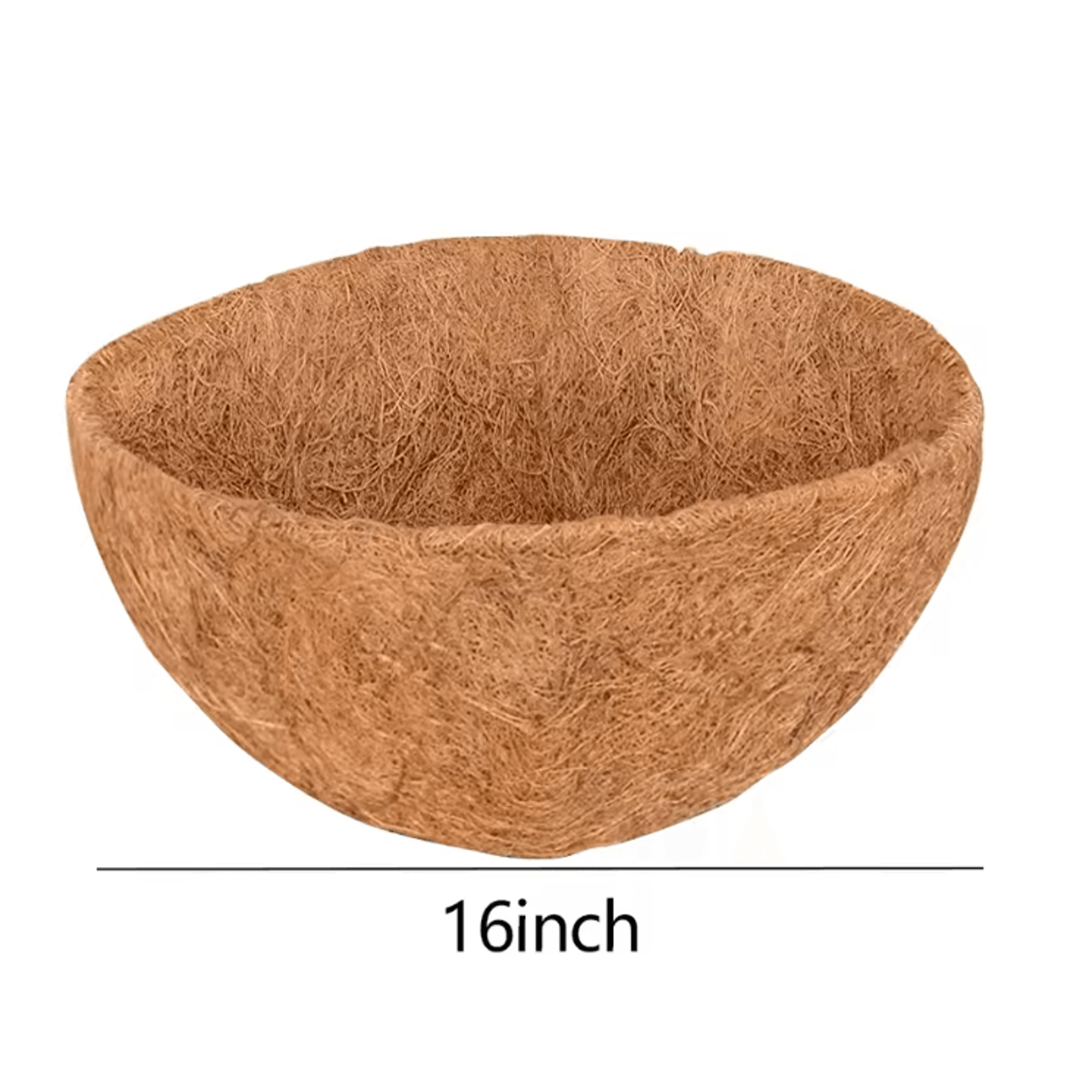 Coconut Fiber Hanging Basket Liner Natural Coco Coir Planter Insert For Garden Wall And Flower Pots 5