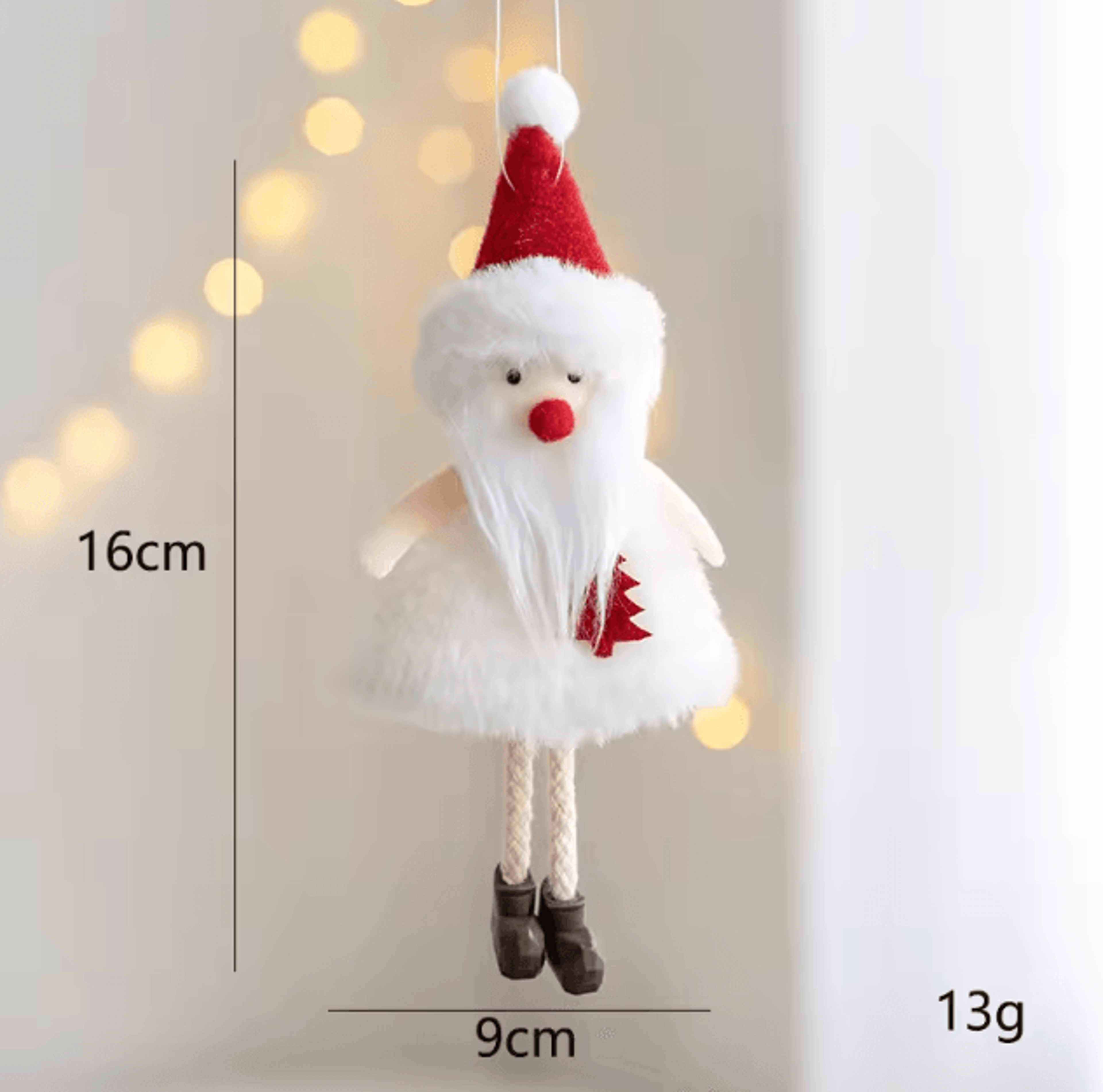 Acrylic Christmas Hanging Ornaments Set Santa Deer Elk Flat Tree Decorations For Holiday Decor 6