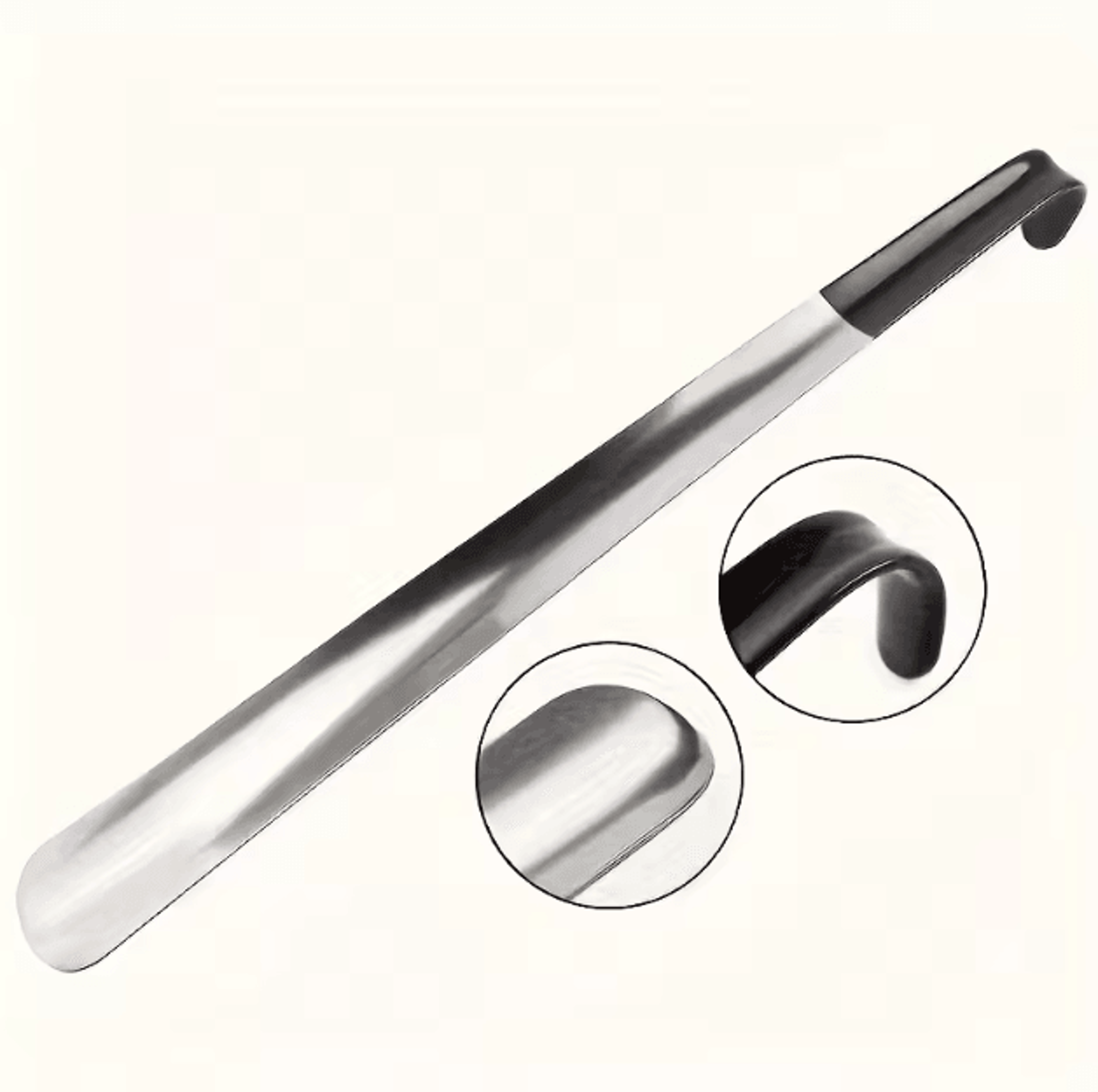 42cm Stainless Steel Long Handle Shoehorn  Ergonomic EasyWear Shoe Helper For Seniors  Daily Use 1