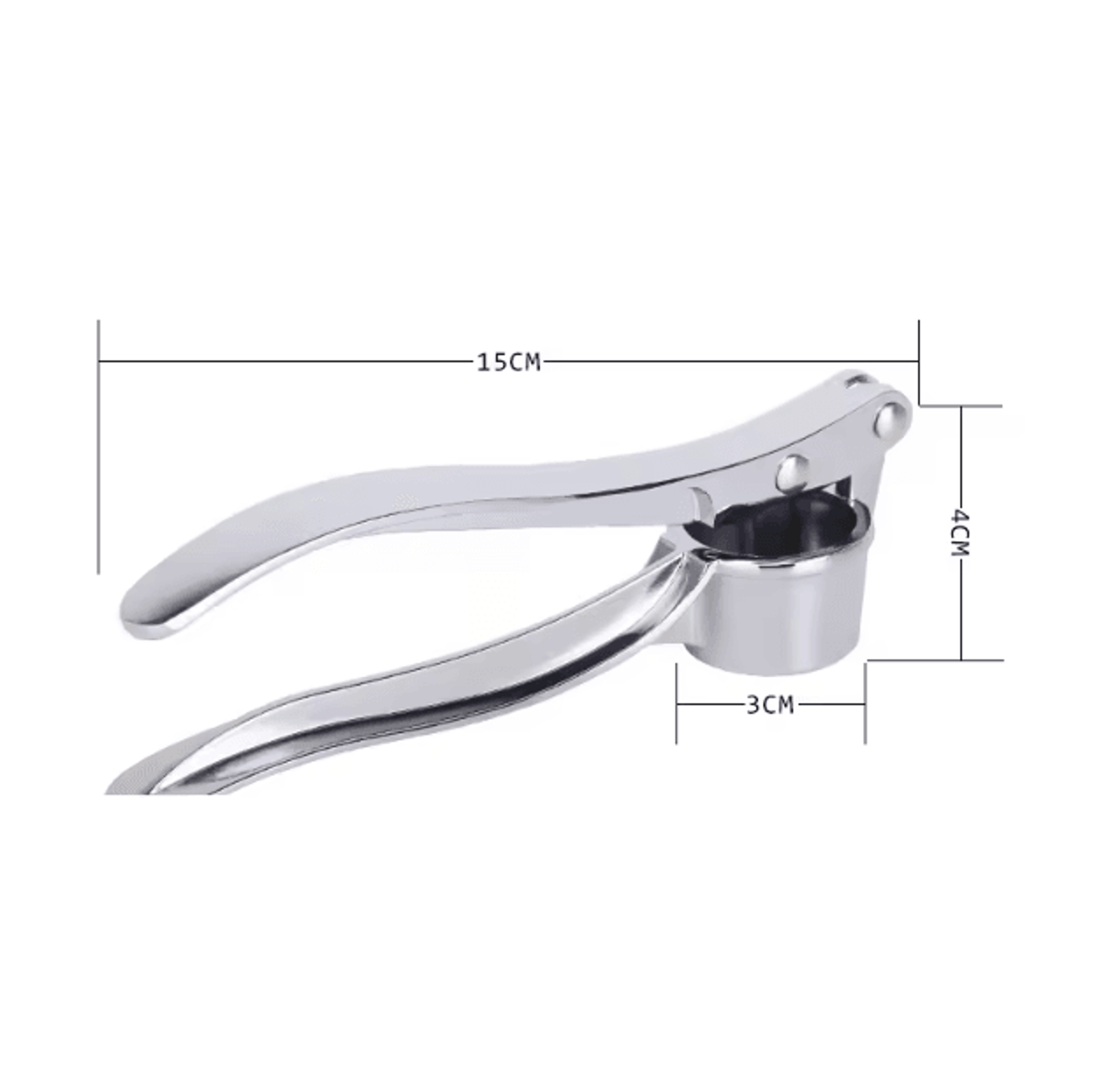 Stainless Steel Garlic Press Crusher  HeavyDuty Manual Garlic Mincer  Squeezer Tool 4