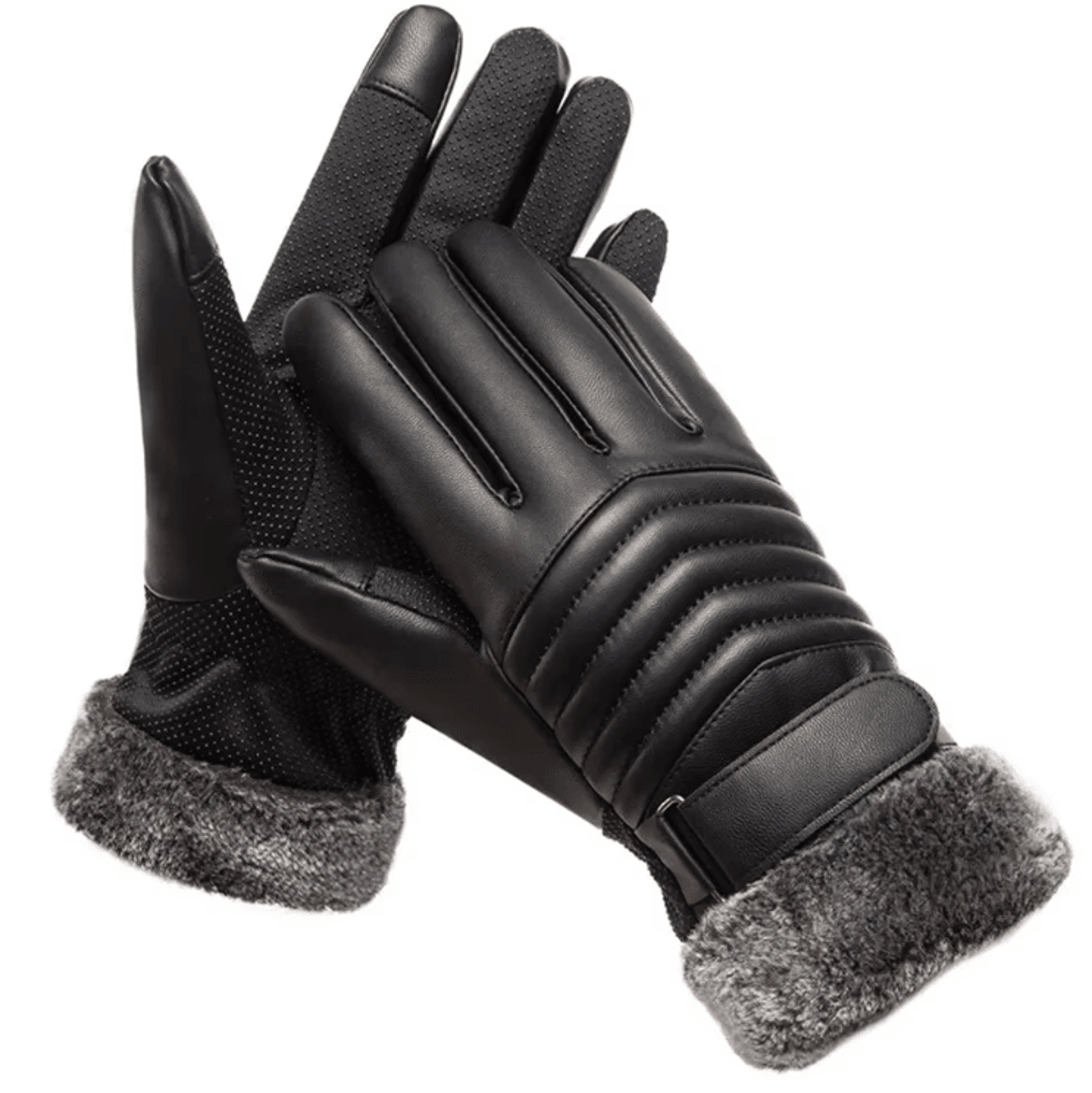 FurTherm Touchscreen Winter Gloves  Plush Insulated Waterproof Grip Gloves 1