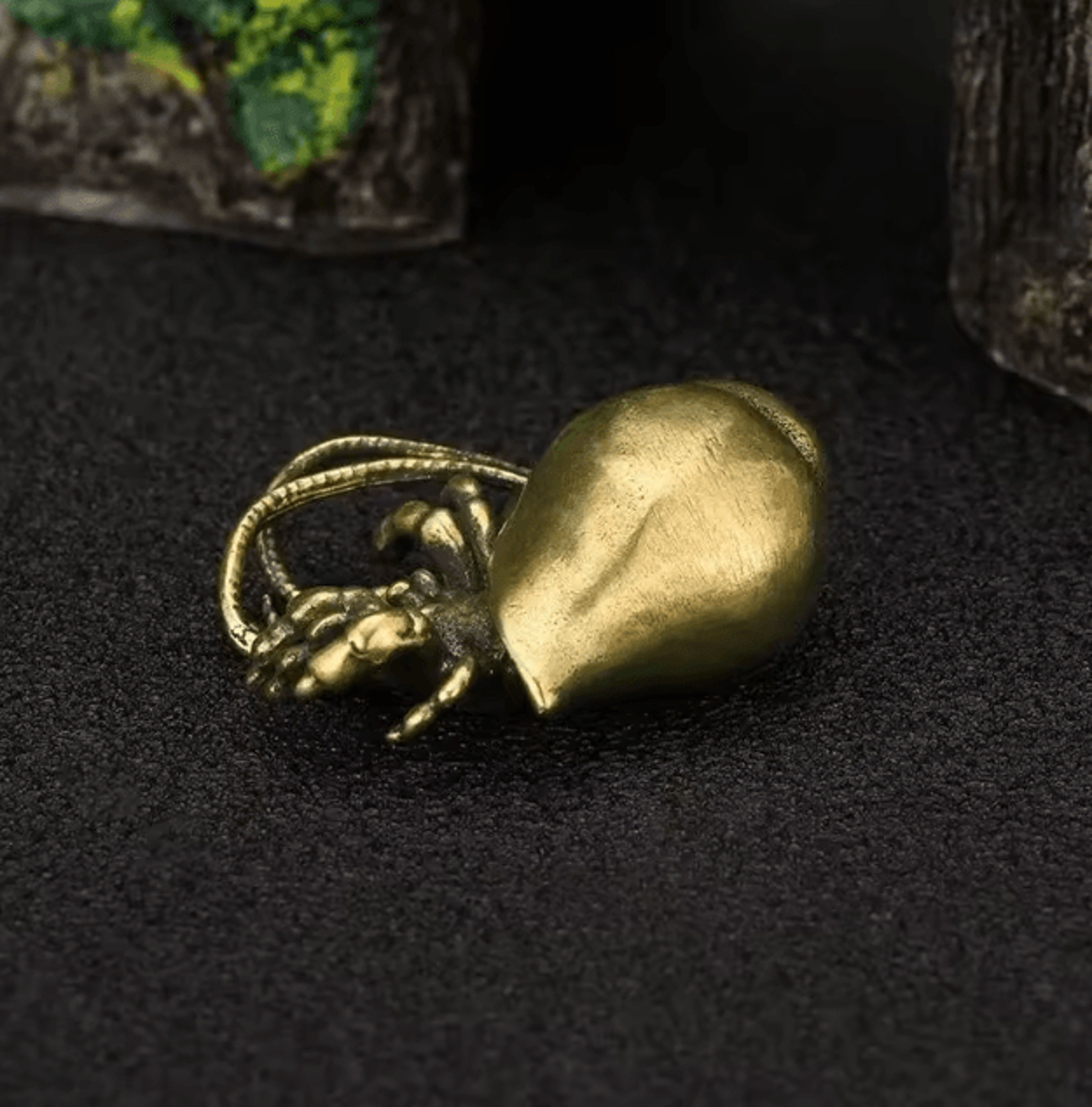 Vintage Brass Hermit Crab Figurine  Nautical Sea Animal Desk Decor  Coastal Accent 3