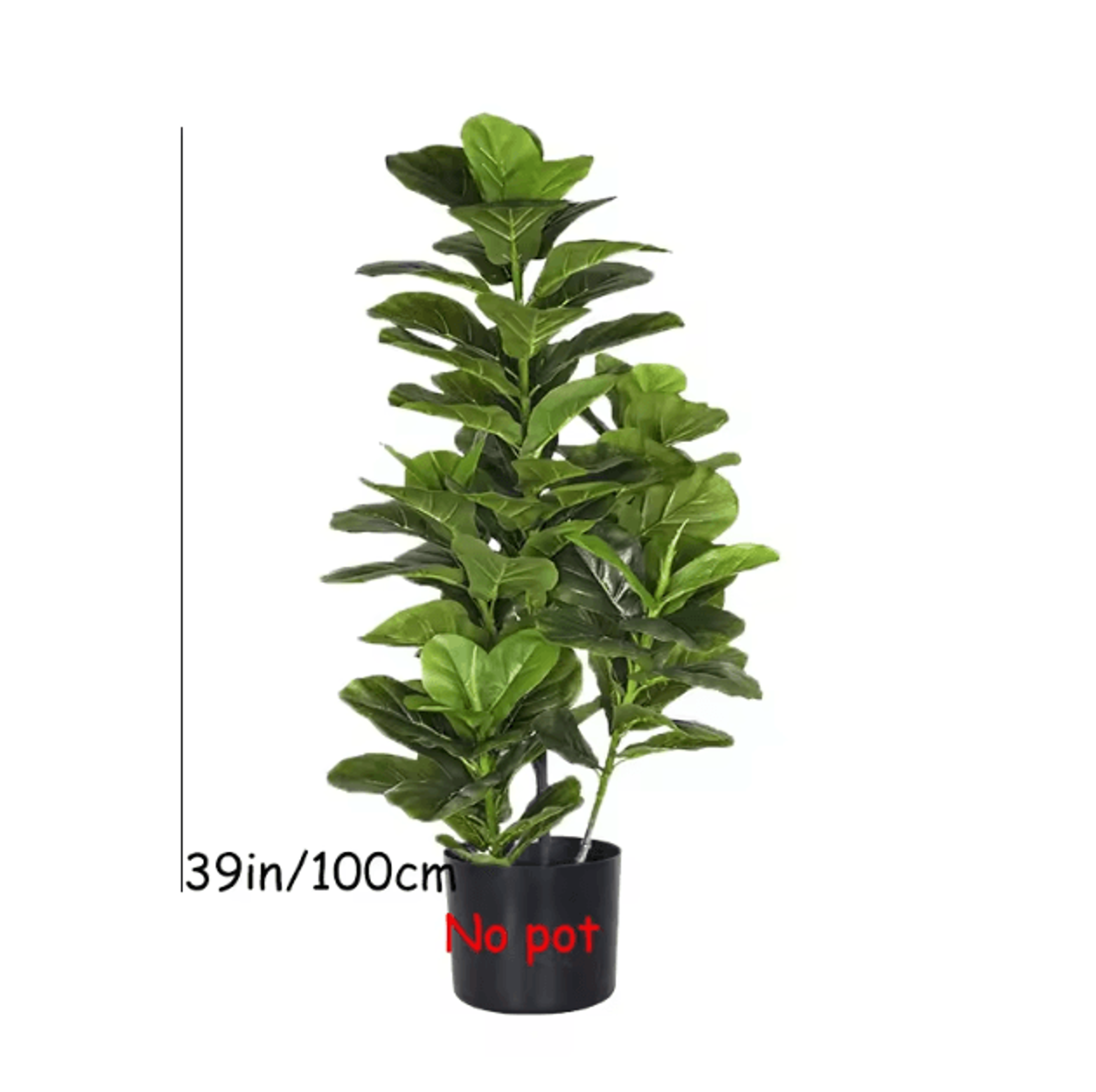150CM Artificial Fiddle Leaf Fig Tree With Pot  Realistic Faux Indoor Plant For Home  Office Decor 2