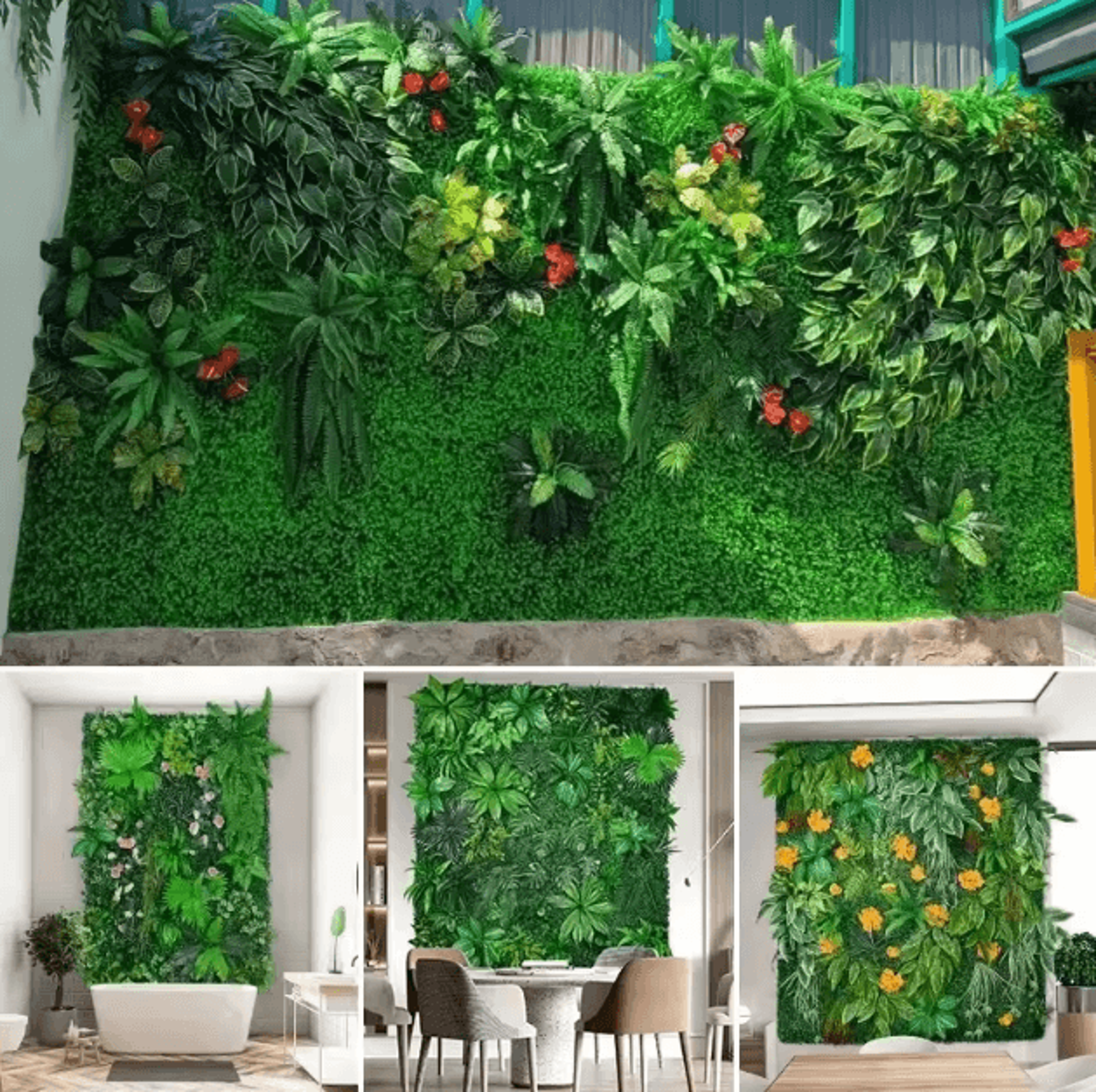 Artificial Boxwood Green Wall Panels Set  UVProtected Privacy Fence  Decor 103060120PCS 1