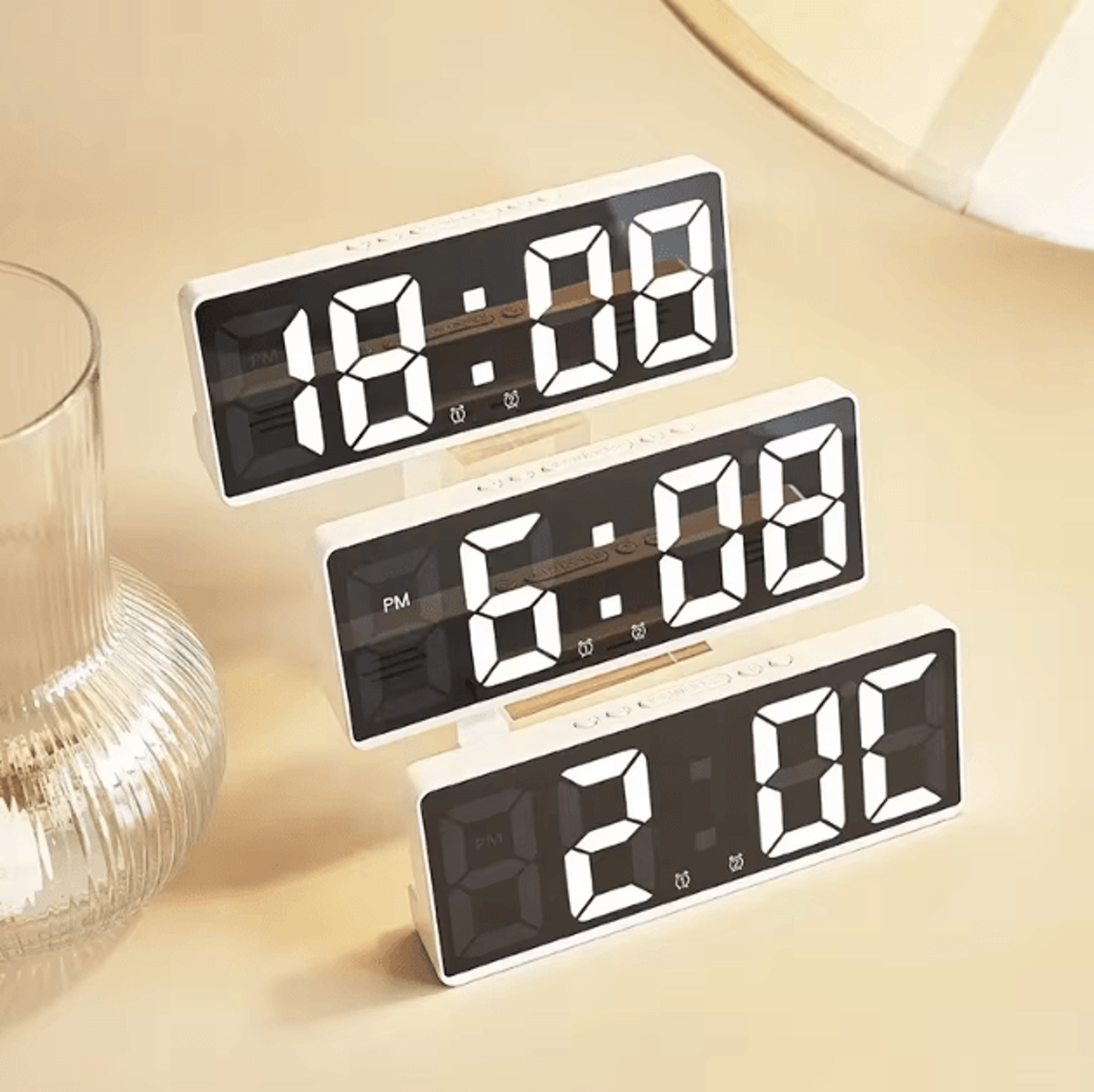 Smart Voice Control LED Digital Alarm Clock  Temperature Display  Snooze Night Mode 1