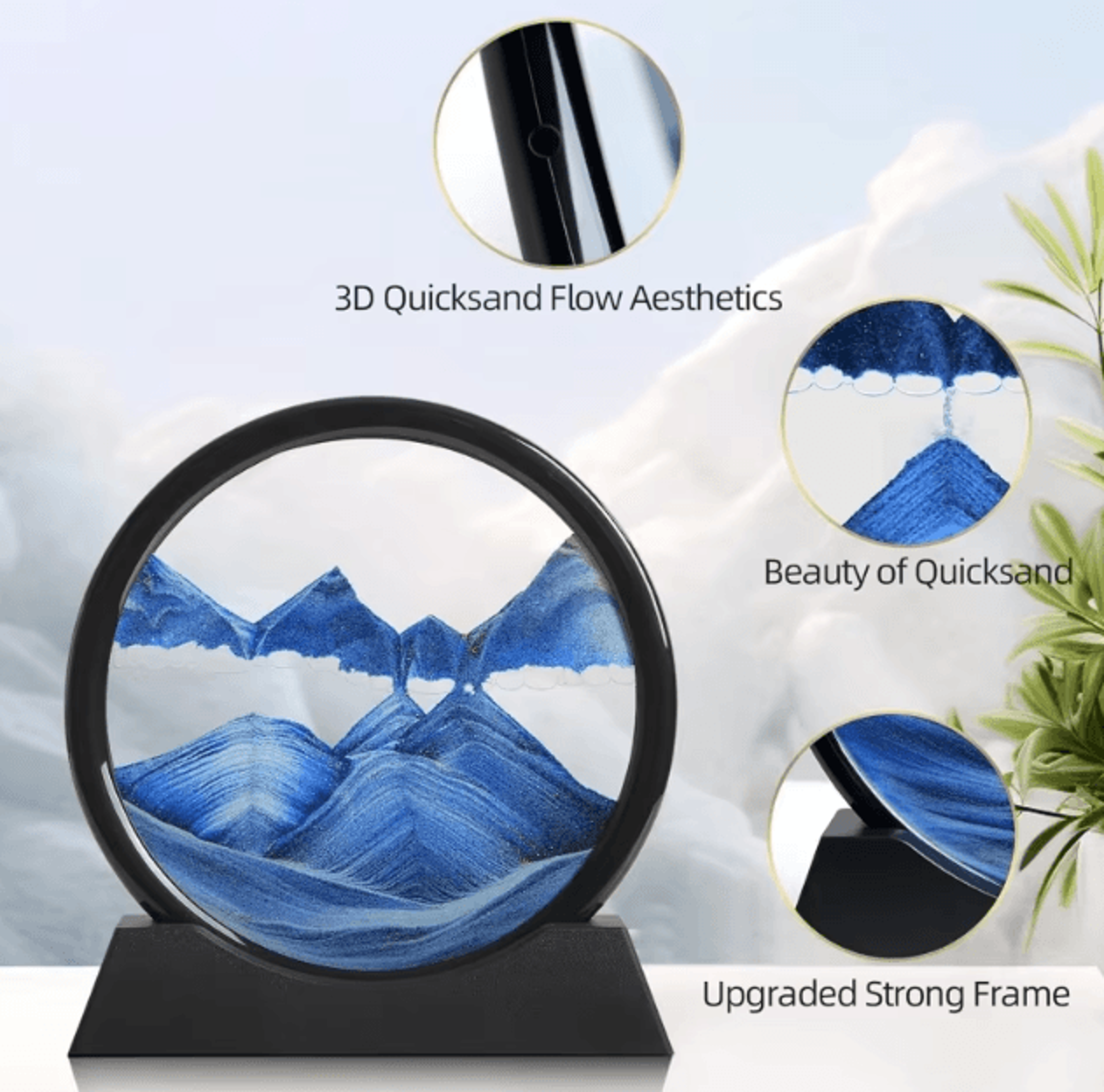 3D Moving Sand Art Picture  Quicksand Hourglass Sandscape For Relaxing Home  Office Decor 2