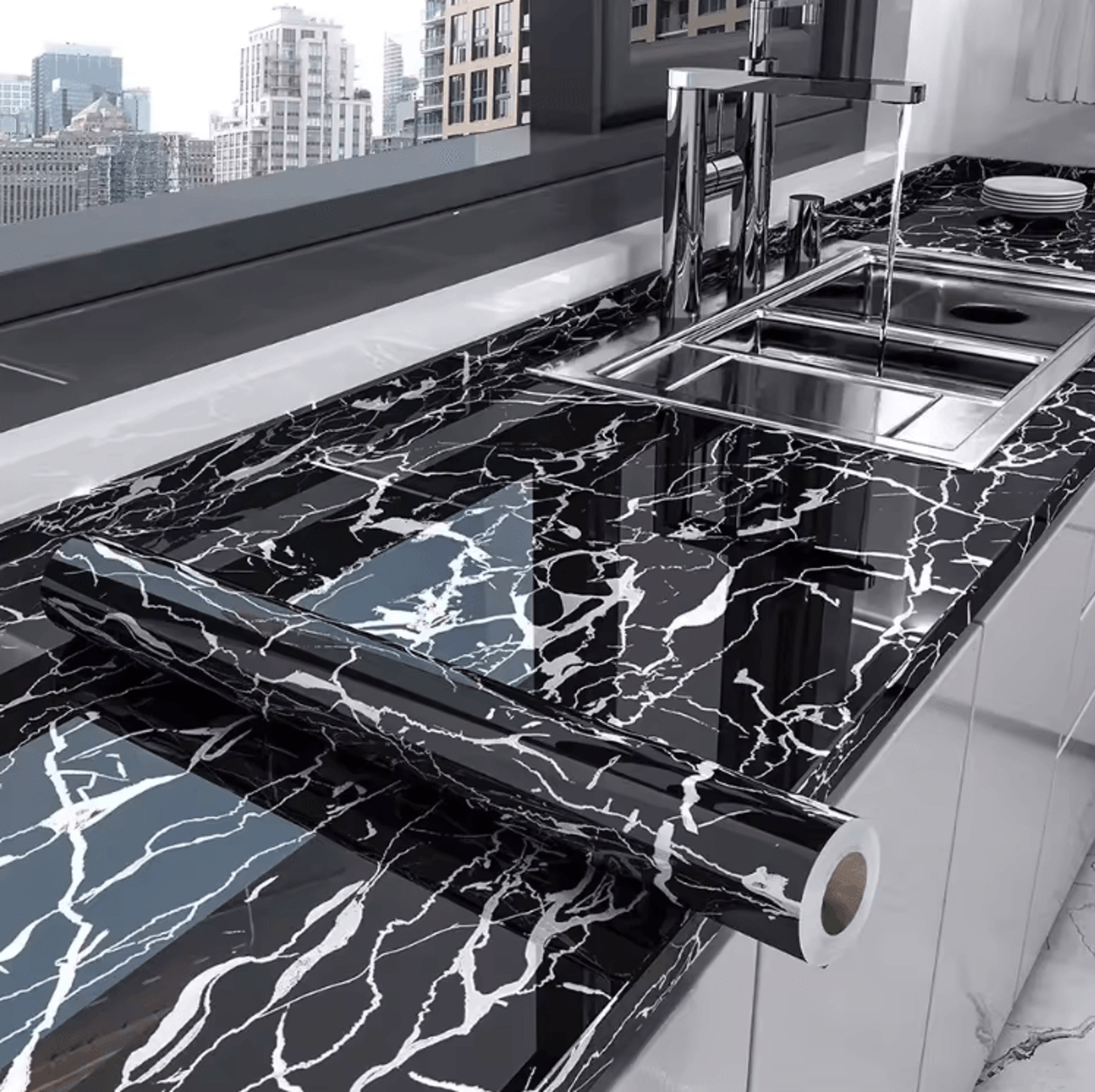Marble Peel And Stick Wallpaper  Waterproof Self Adhesive Contact Paper For Kitchen  Bathroom 2