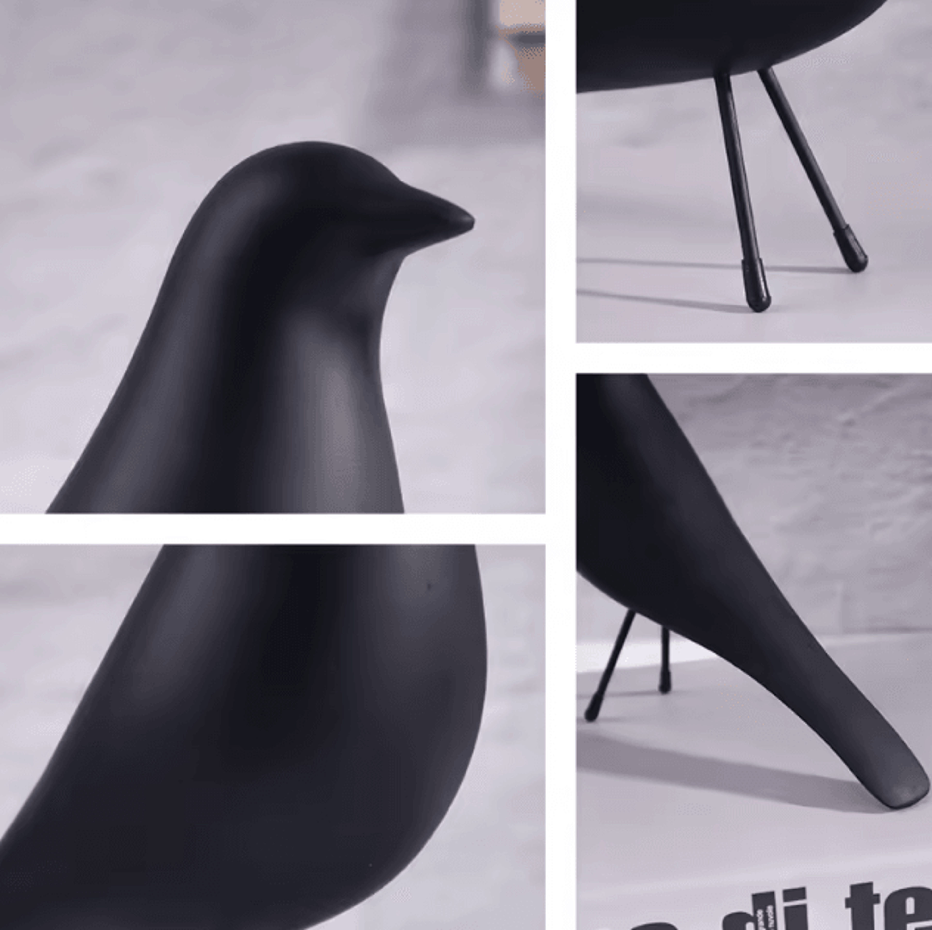 Nordic Minimalist Bird Sculpture  Elegant Resin Figurine For Modern Home Decor 0