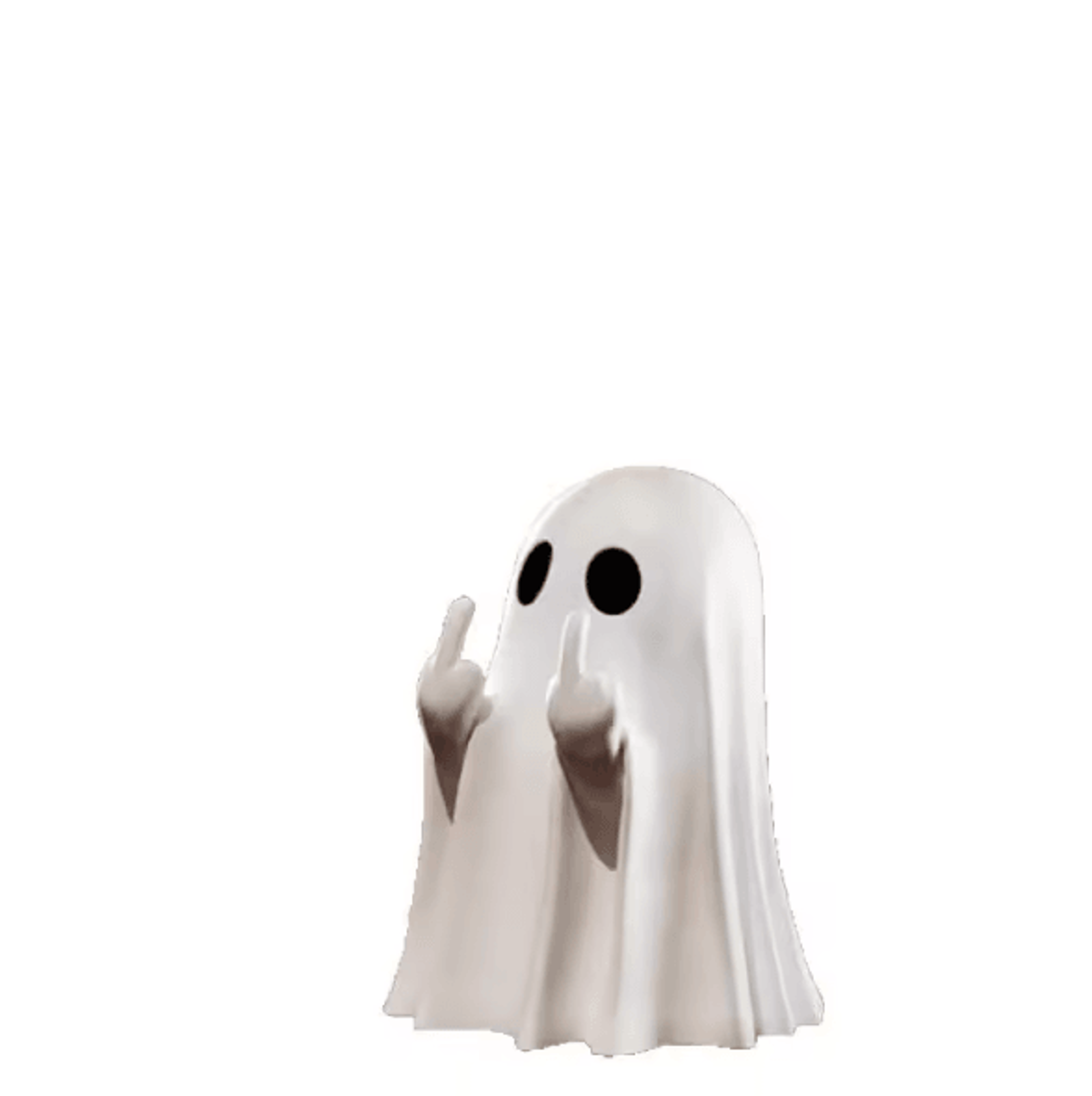 Funny Middle Finger Ghost Statue  Cute Spooky Halloween Table Decor 4
