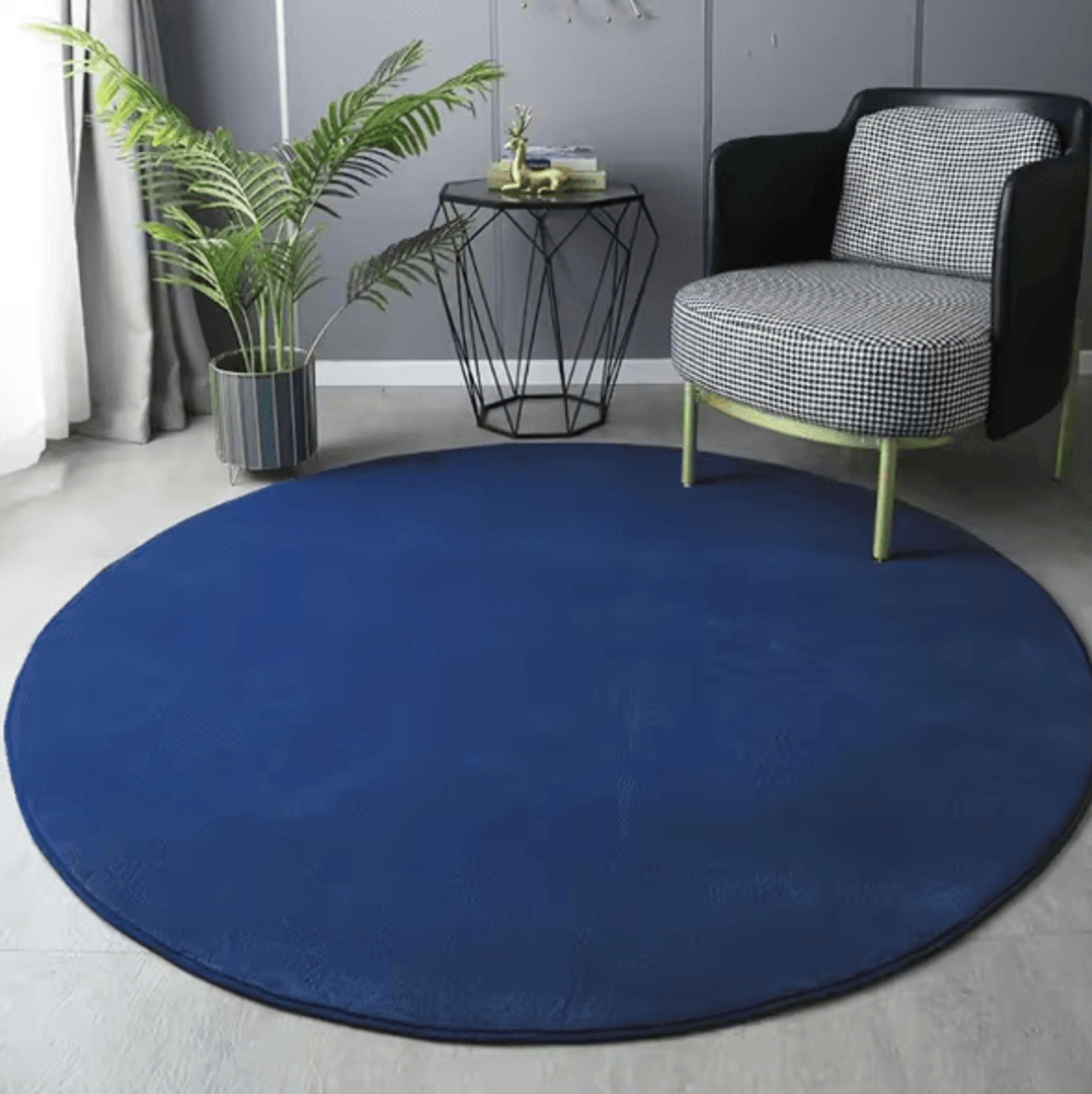 Modern Round Coral Velvet Carpet  UltraSoft Plush Rug For Living Room  Kids 3
