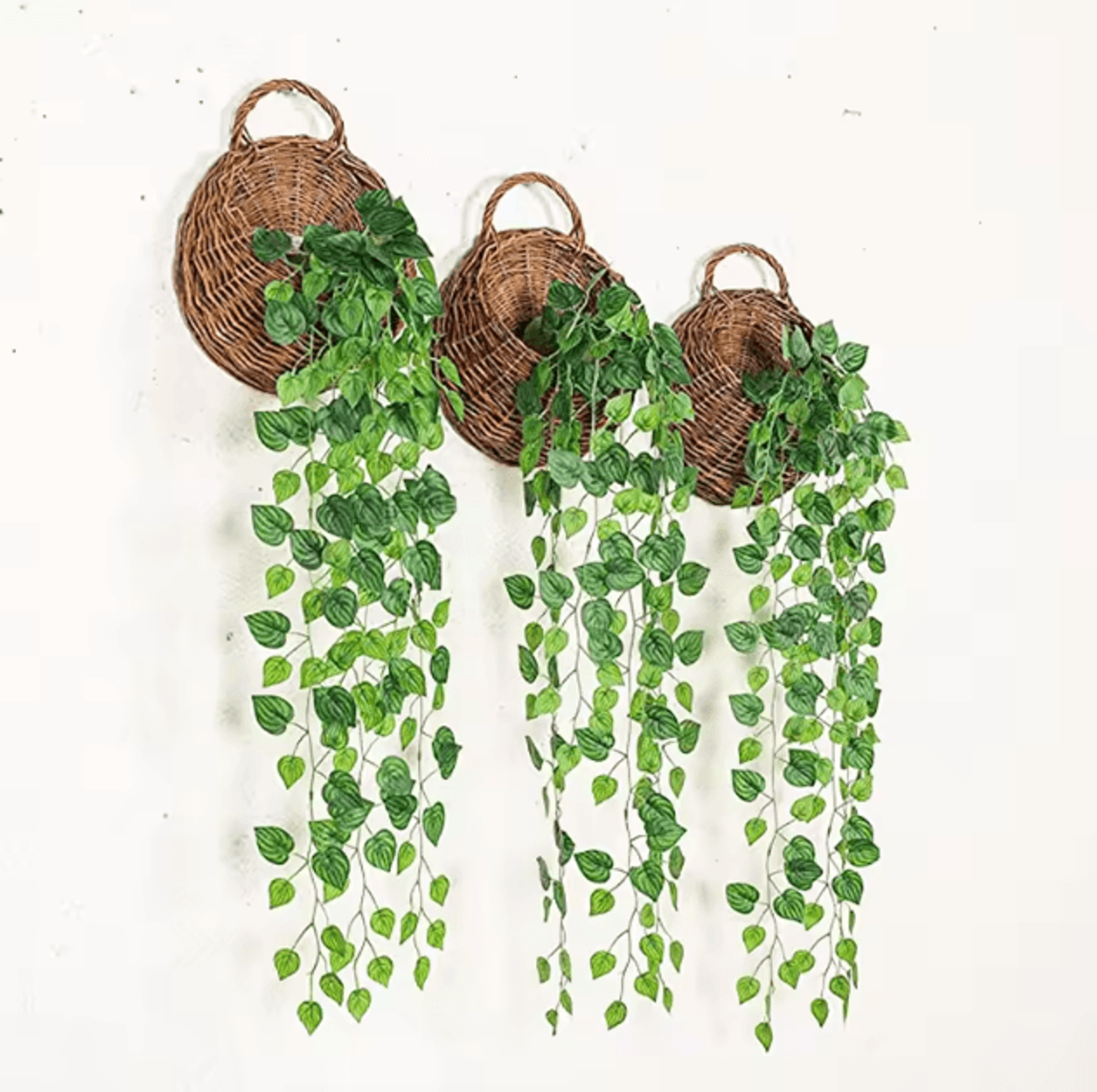 Artificial Hanging Ivy Basket Vine  Lush Green Rattan Garland Decor For Home  Events 0