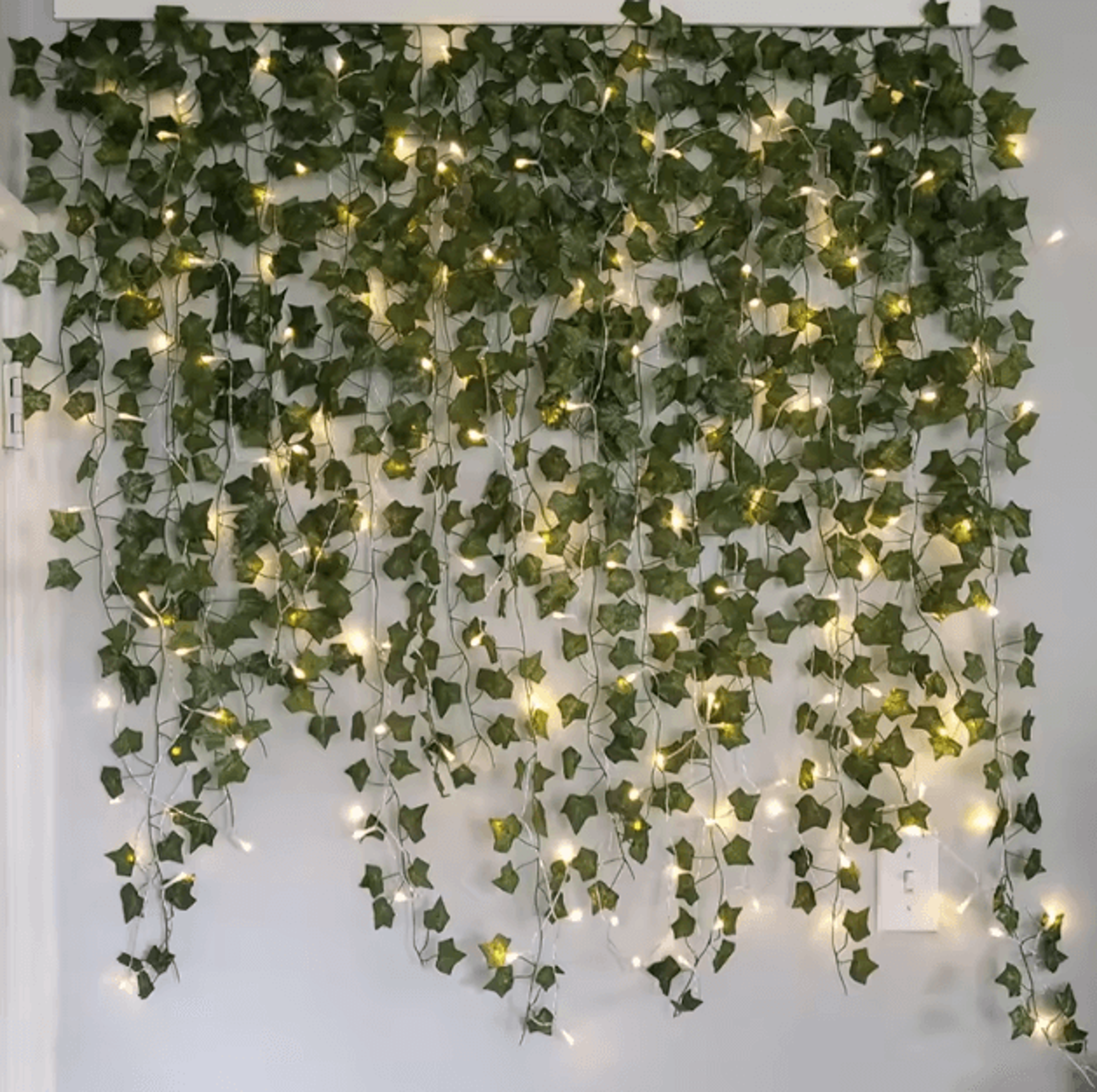 LED Ivy Vine String Lights  Glowing Artificial Garland Bedroom Decor 0