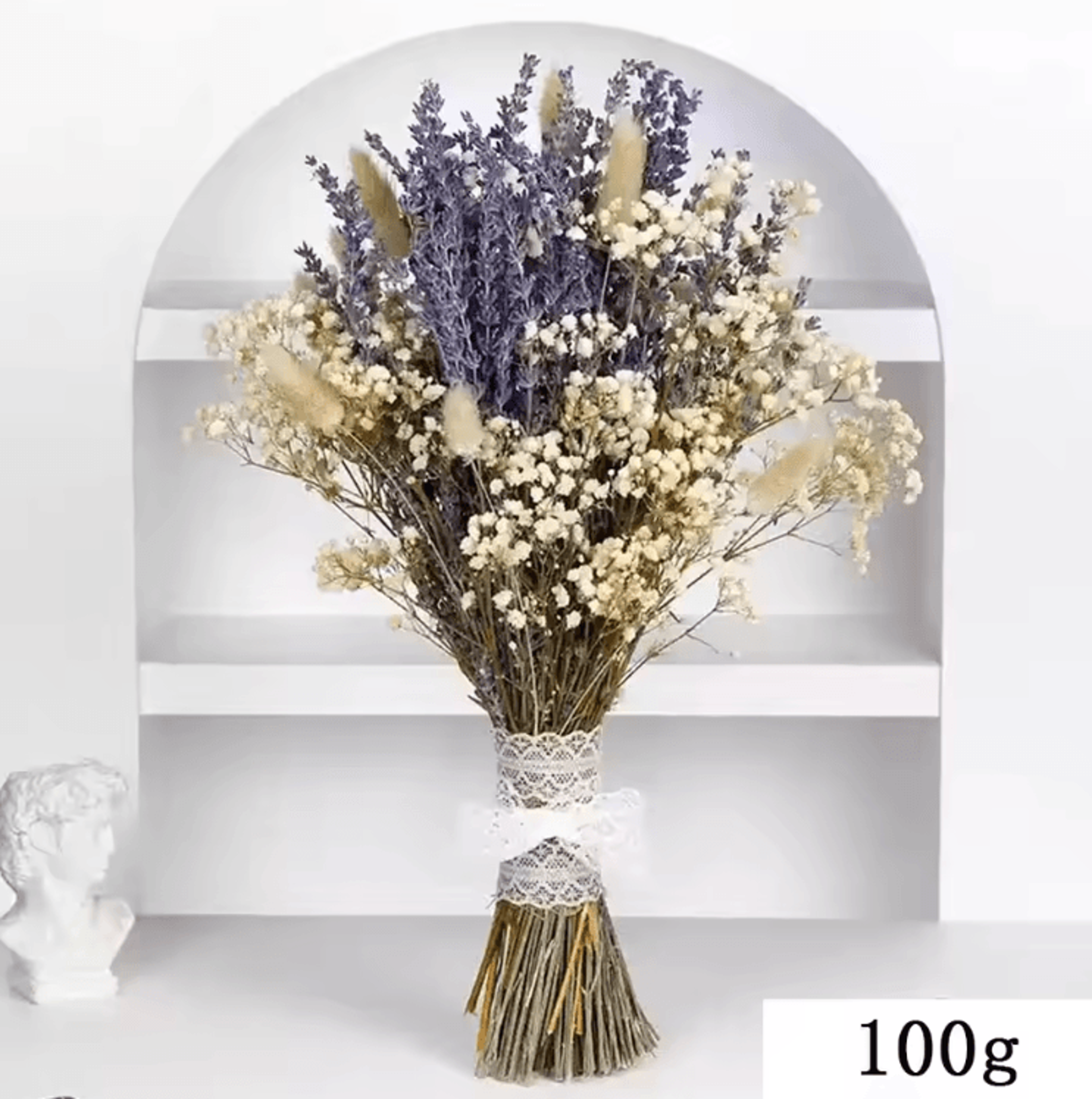 Romantic Lavender  Gypsophila Dried Flower Bouquet  Natural Wedding  Home Decor 4