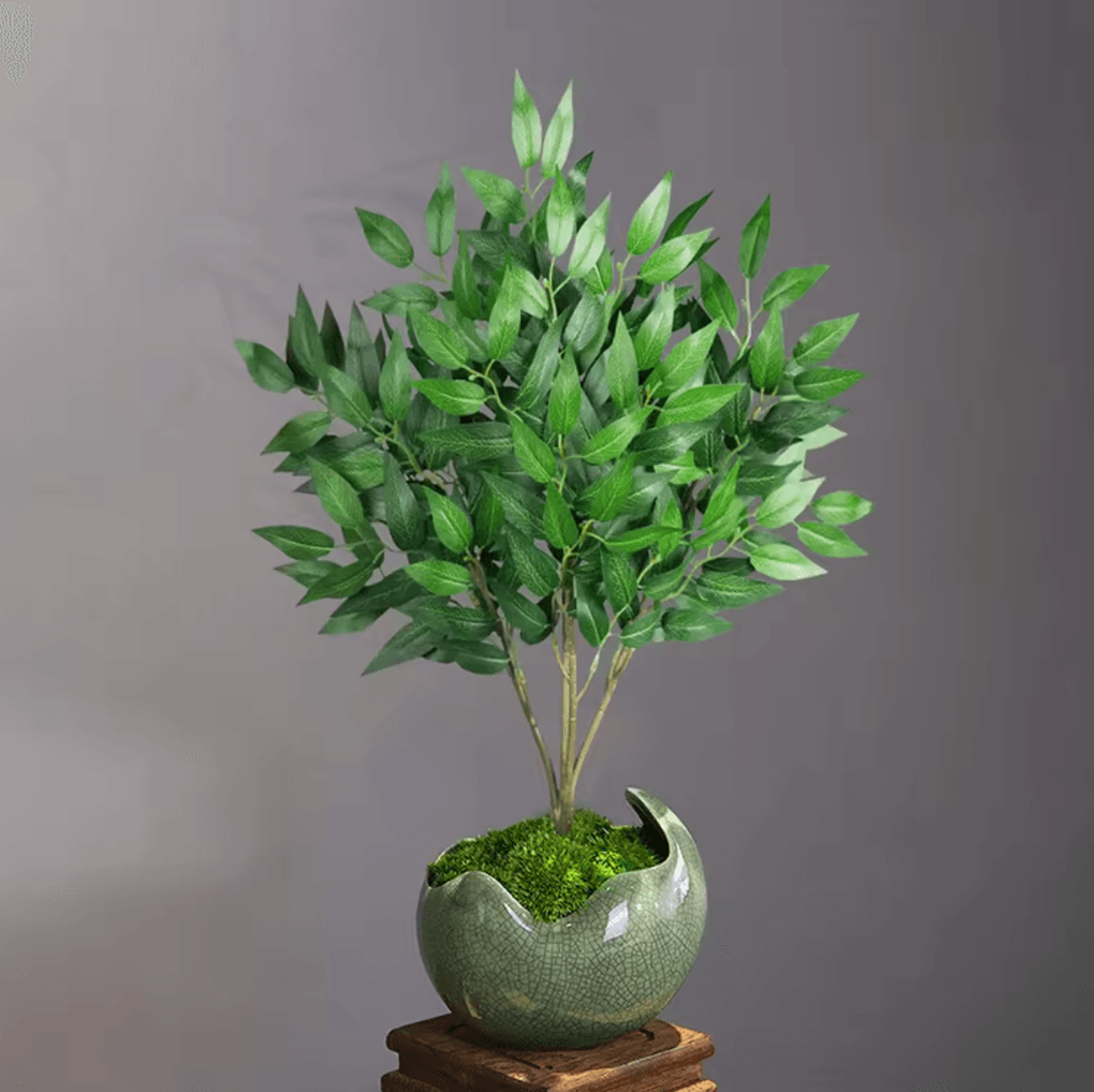 Tall Artificial Eucalyptus Tree  Realistic Silk Greenery Plant For Home  Office Decor 1