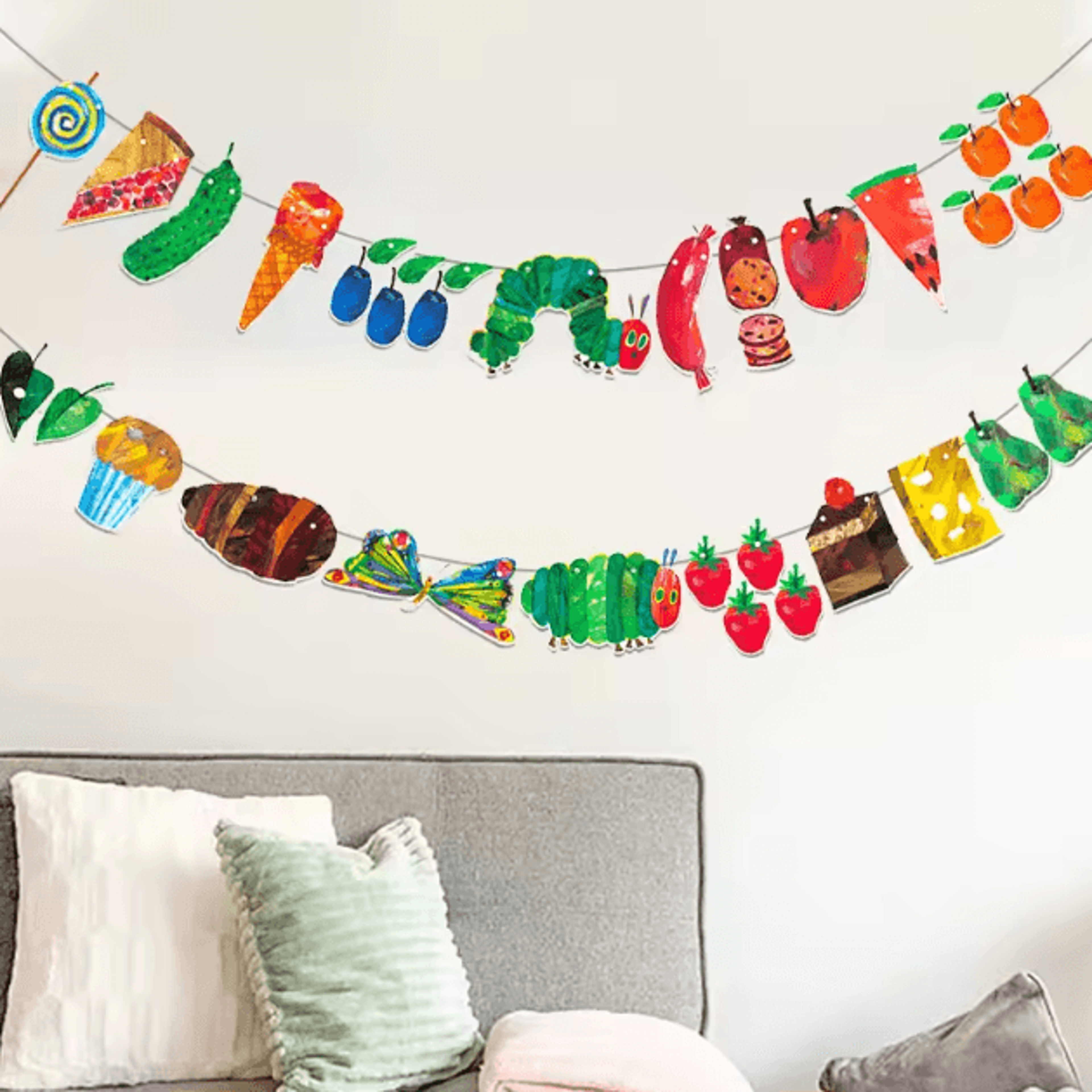 Very Hungry Caterpillar Flag Banner  3M Classroom Hanging Decoration Set 1