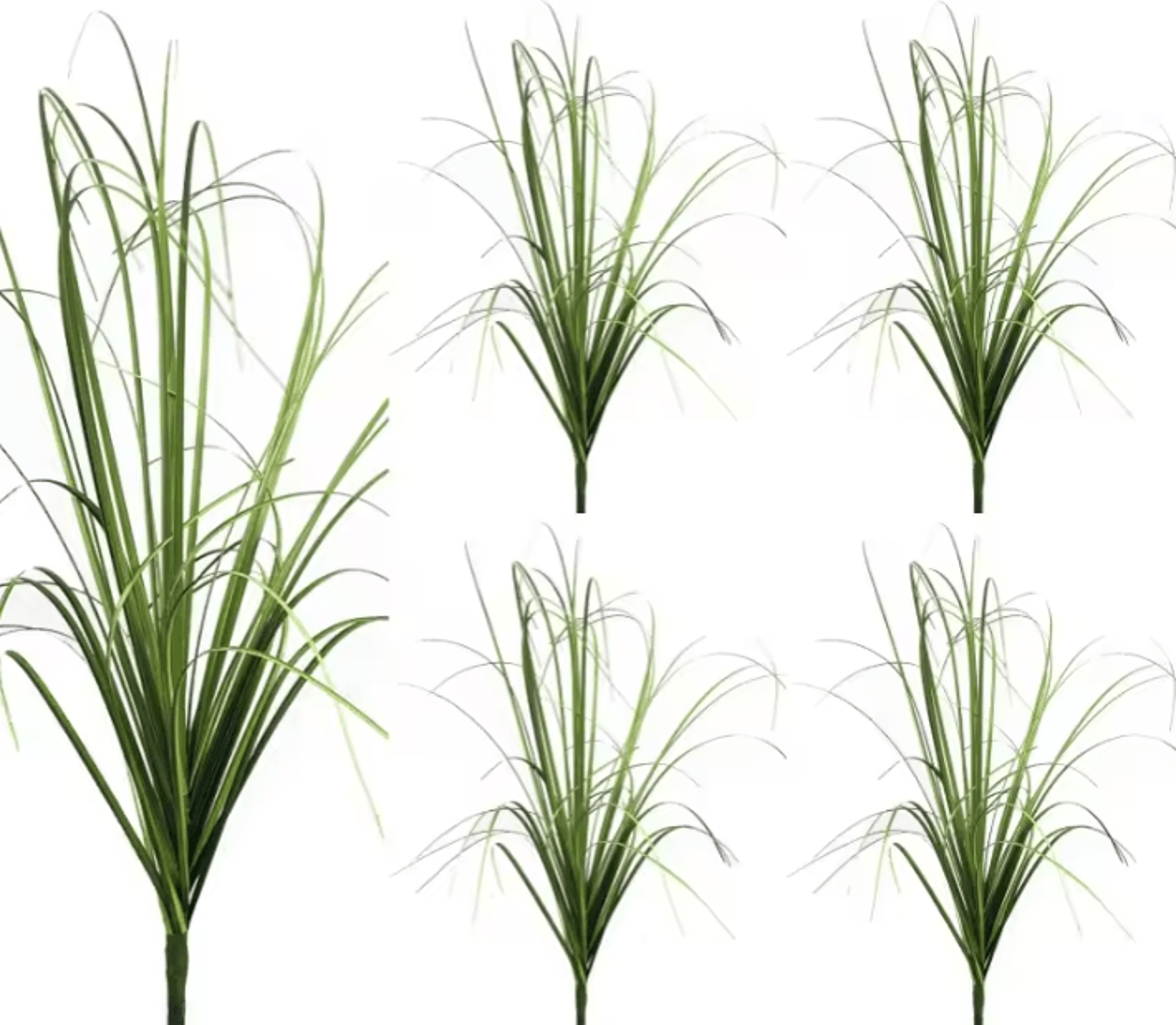 Realistic Artificial Grass Bush Set  Mini Faux Green Plants  Reed Decor For Home Styling 8
