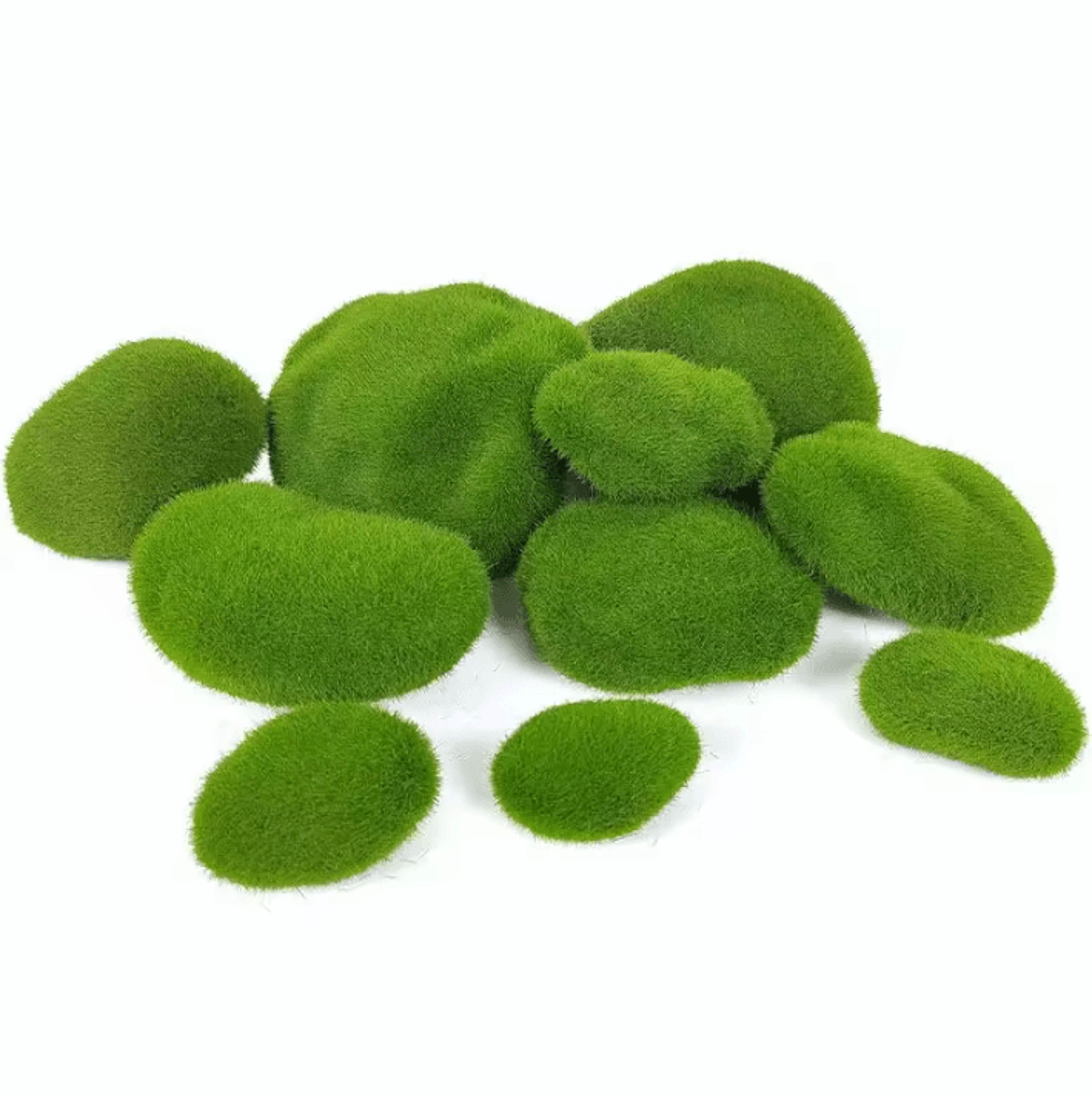 Artificial Moss Stone Decor Balls  Realistic Green Moss Rocks For DIY Garden  Home Styling 2