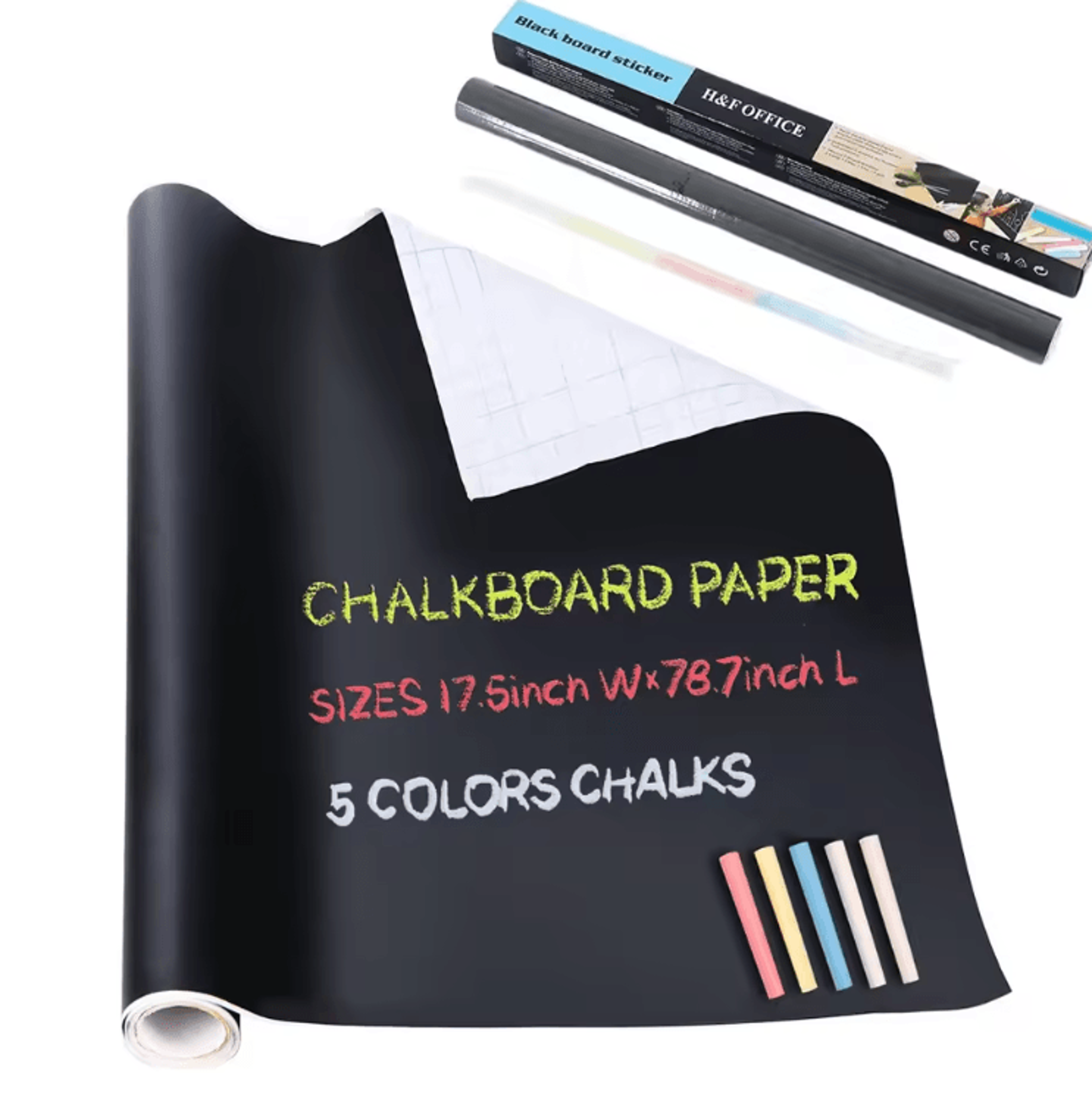 Erasable Chalkboard Wall Sticker Roll  Large DIY Blackboard Decal For Kids  Home 45x200cm 0