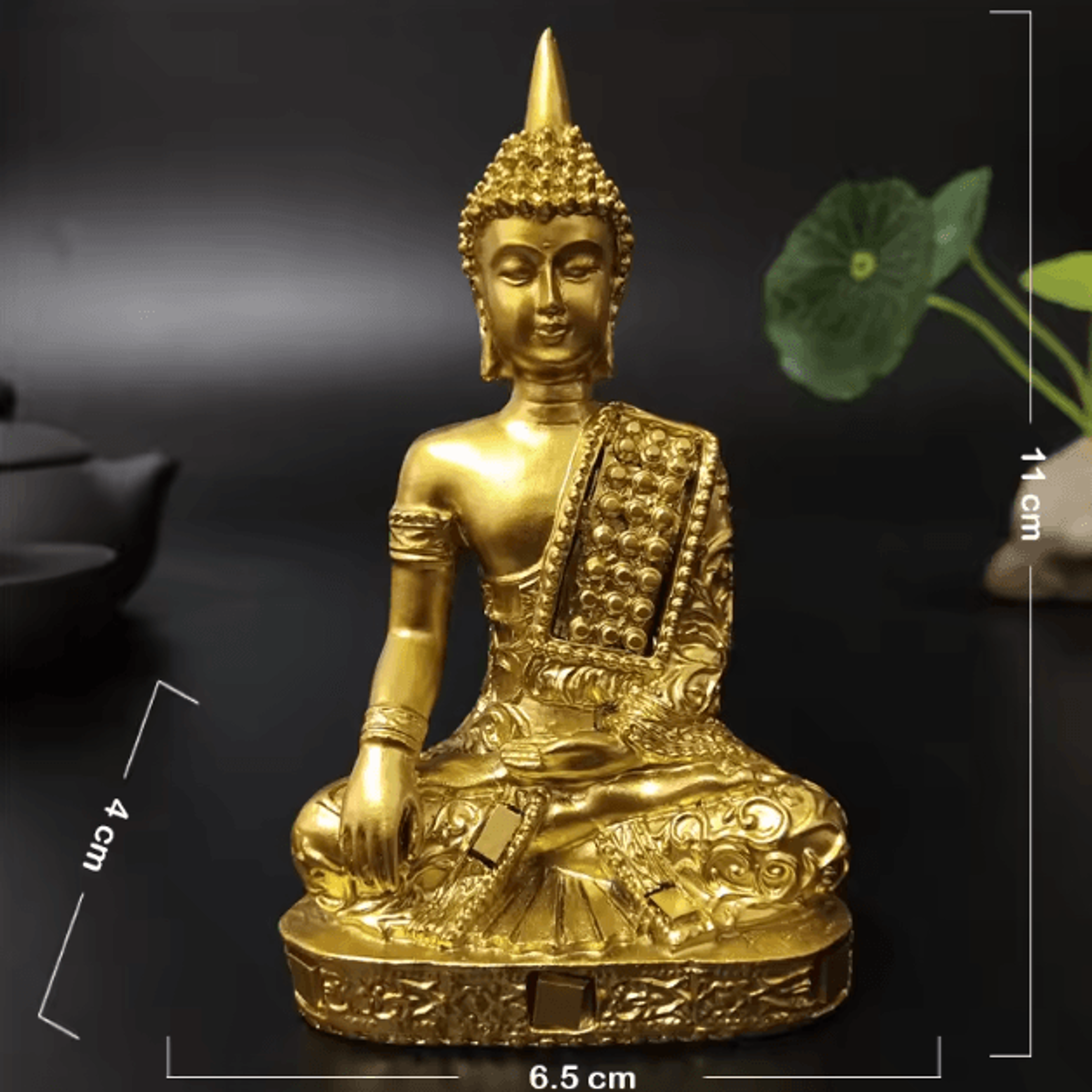 Thai Meditation Buddha Statue  Bronze Resin Feng Shui Buddha Figurine For Home Decor 5