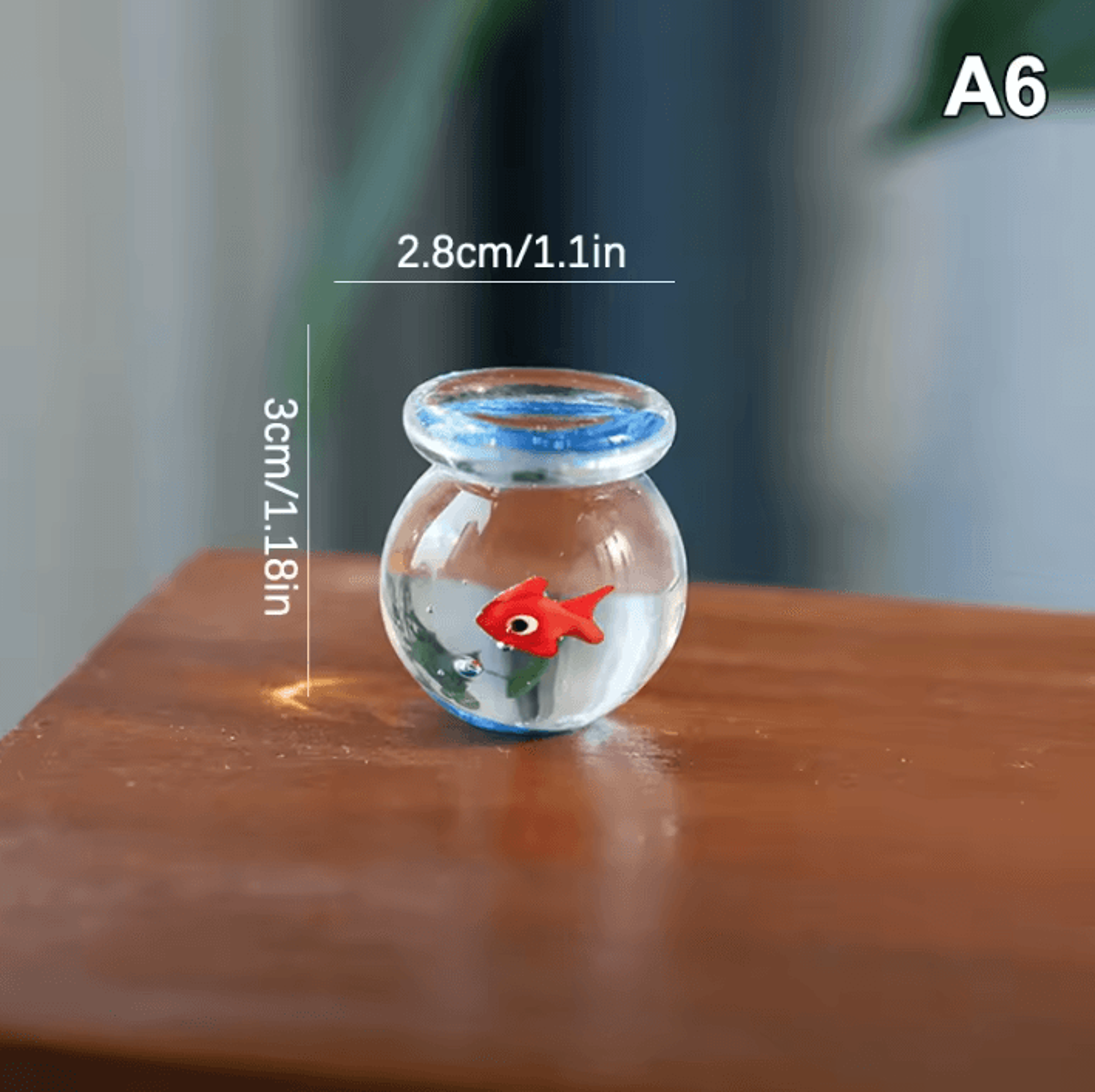 Handcrafted Glass Pocket Fish Figurine  Mini Glass Fish Ornament Colorful Desk Decor 4