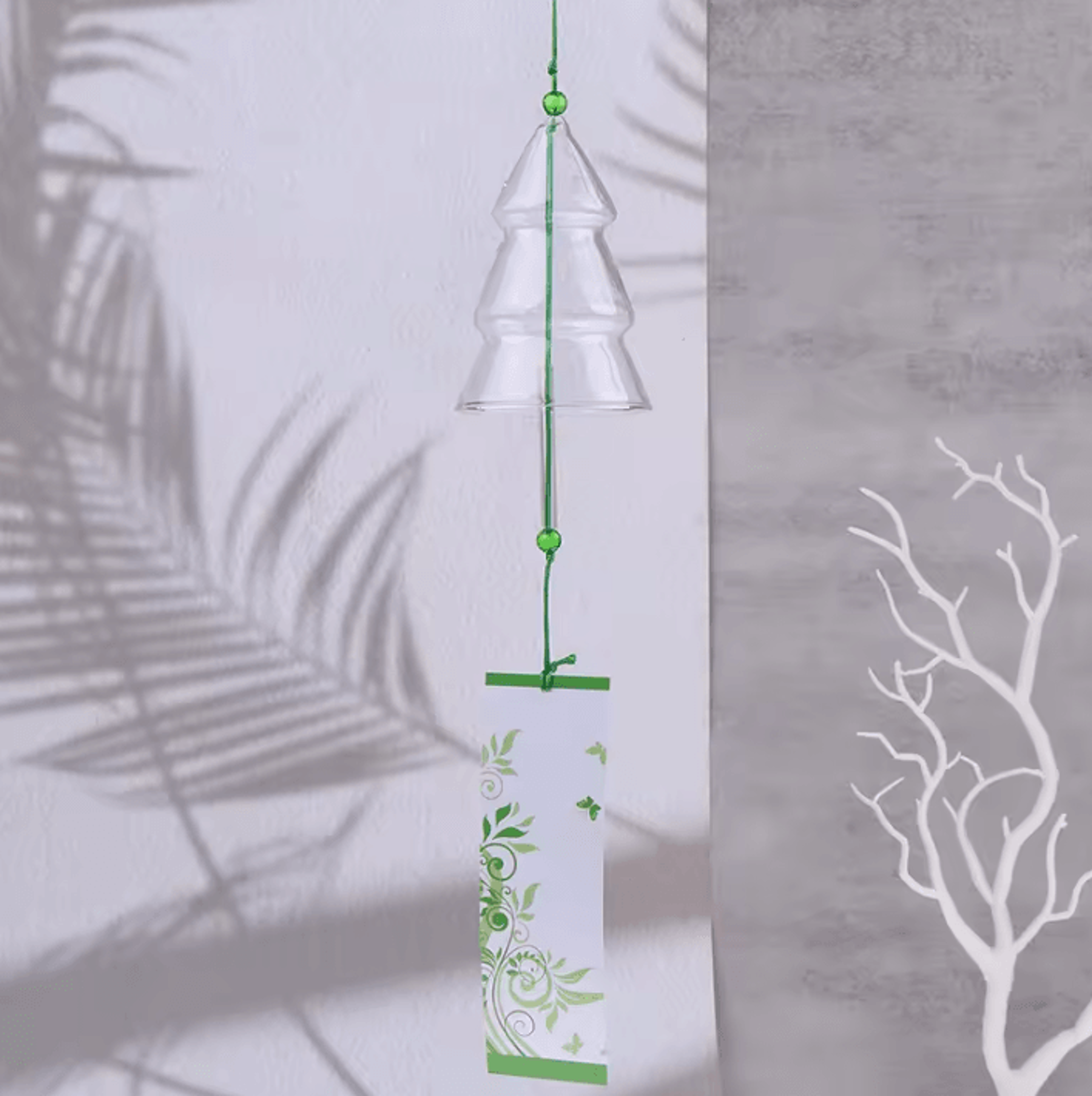 Transparent Glass Wind Chimes Bell  Japanese Glass Wind Bell Hanging Decor 3