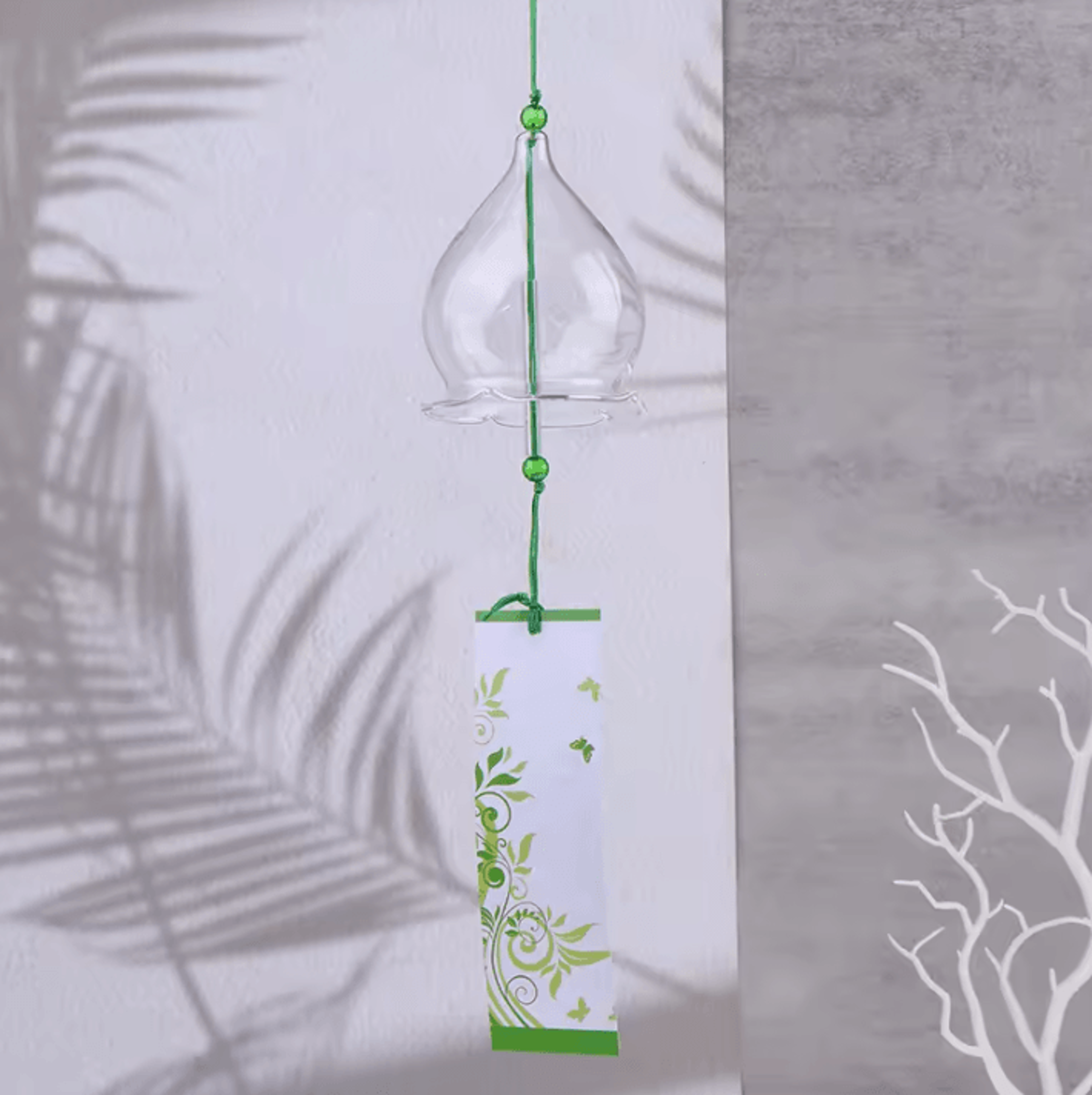 Transparent Glass Wind Chimes Bell  Japanese Glass Wind Bell Hanging Decor 4