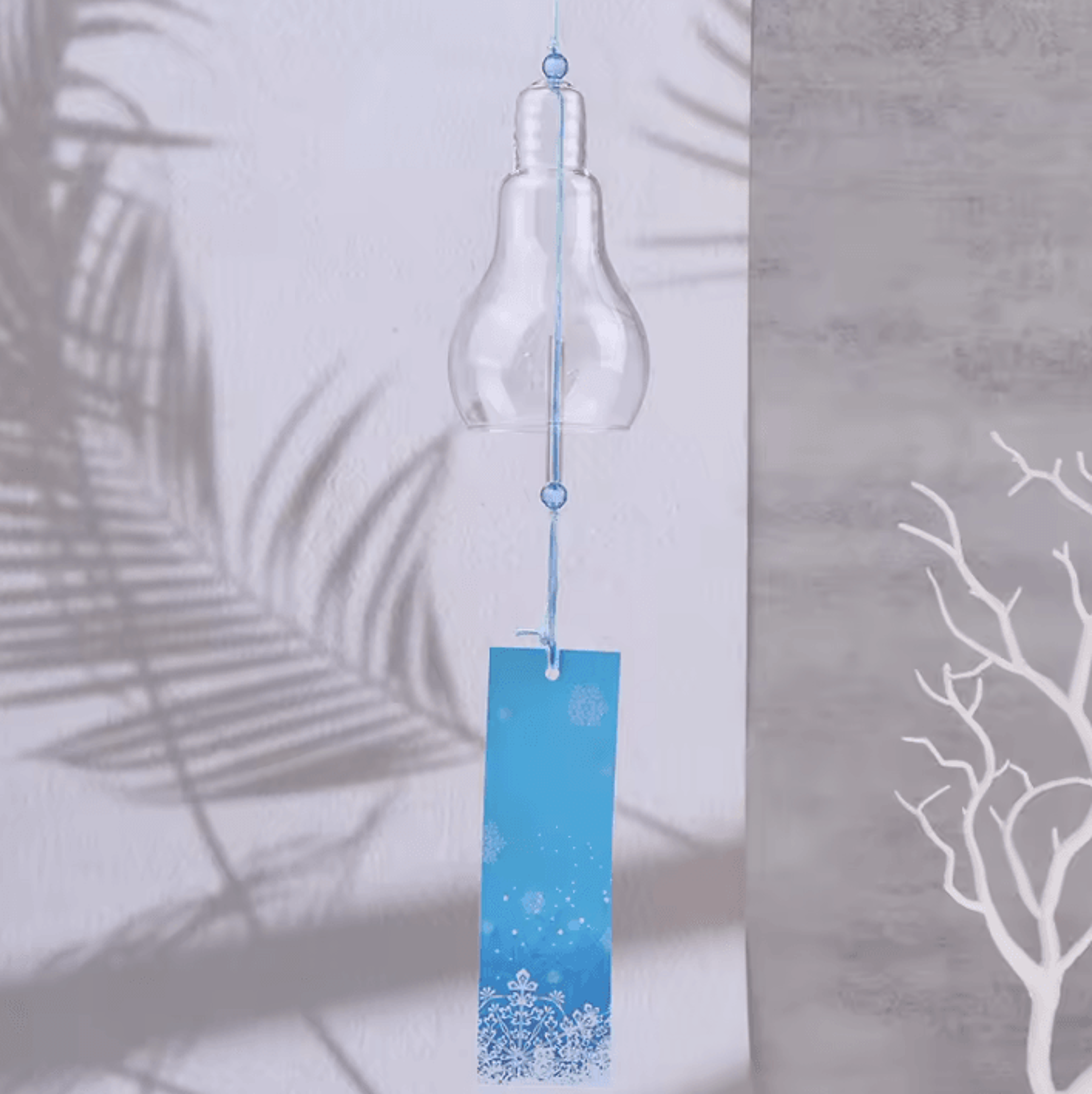 Transparent Glass Wind Chimes Bell  Japanese Glass Wind Bell Hanging Decor 8