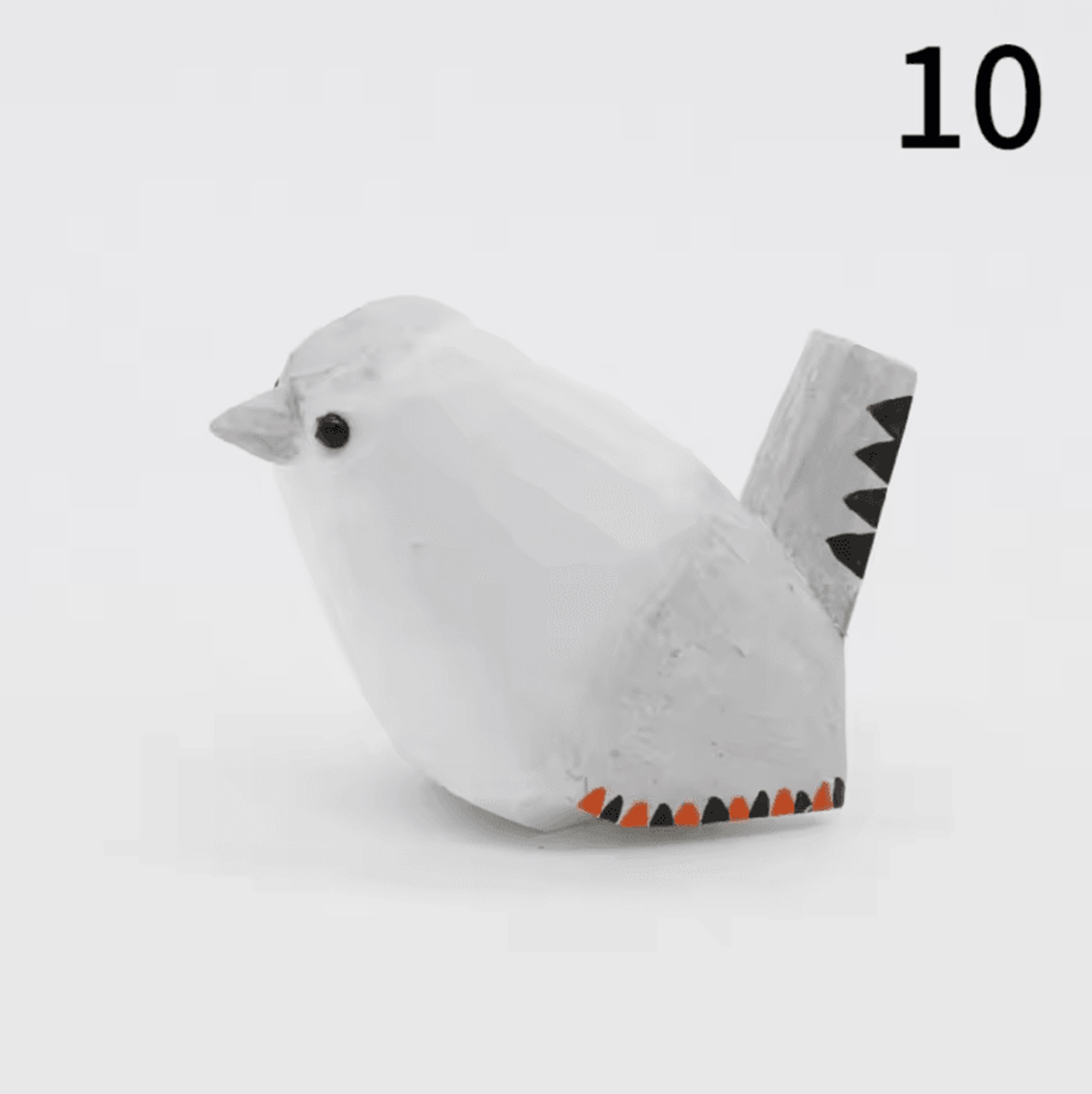 HandCarved Wooden Bird Figurine  Mini Handmade Wood Bird Decor Cute Ornament 11