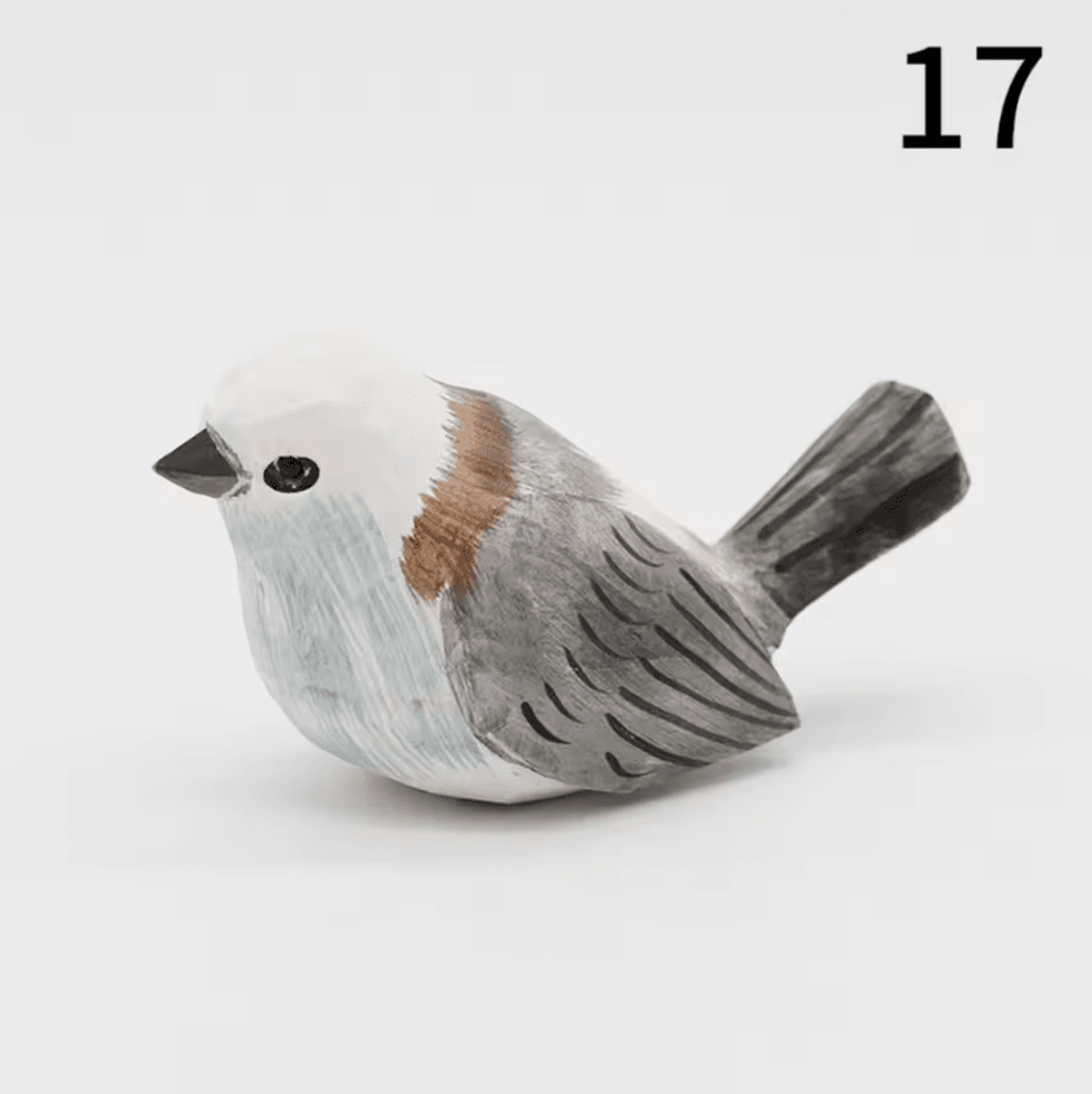 HandCarved Wooden Bird Figurine  Mini Handmade Wood Bird Decor Cute Ornament 1