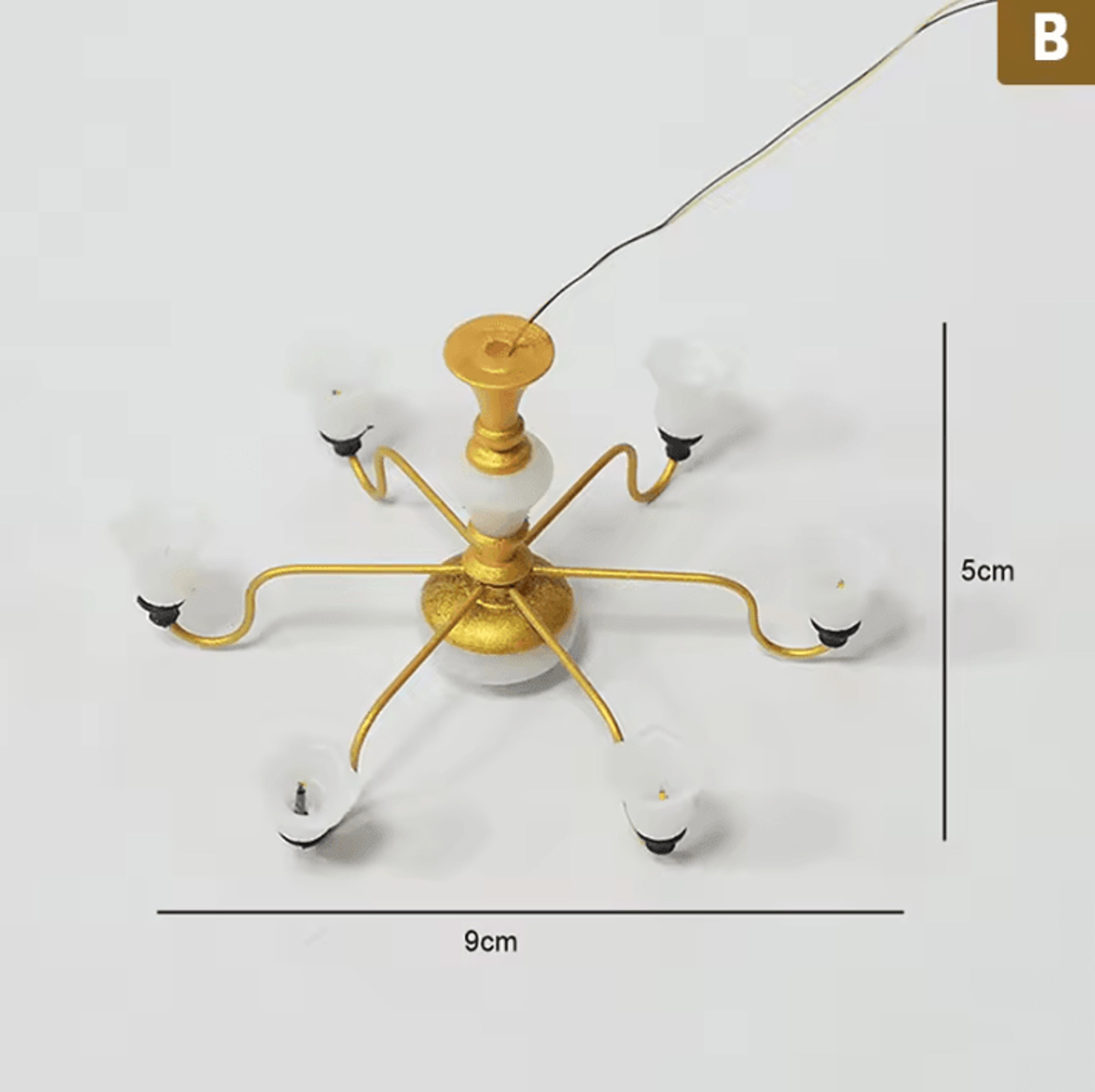 Mini LED Dollhouse Chandelier  3V Ceiling Lamp For Realistic Miniature Scenes 3