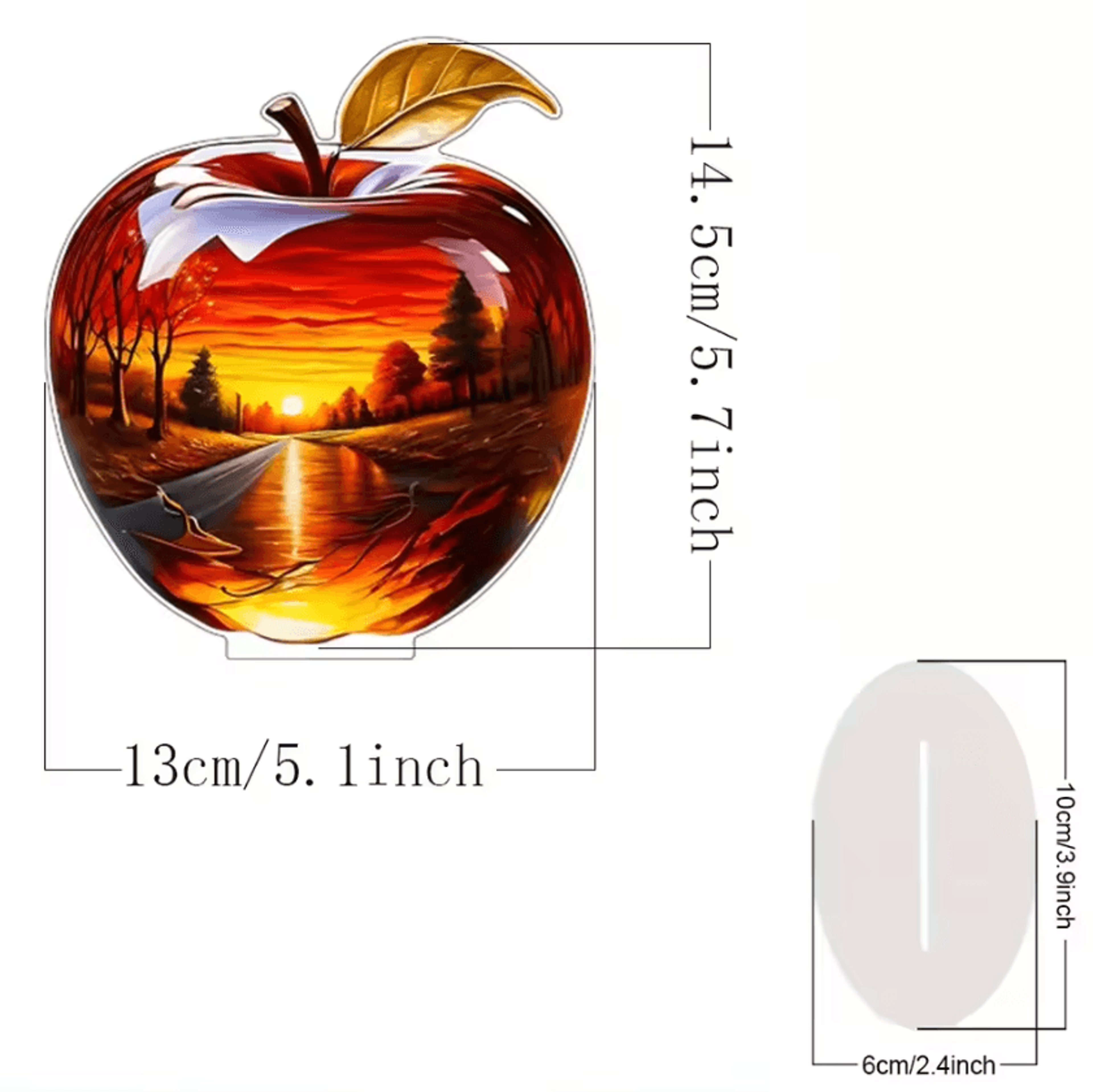Clear Crystal Apple Figurine Paperweight  Elegant Glass Desk Decor  Collectible Ornament 1