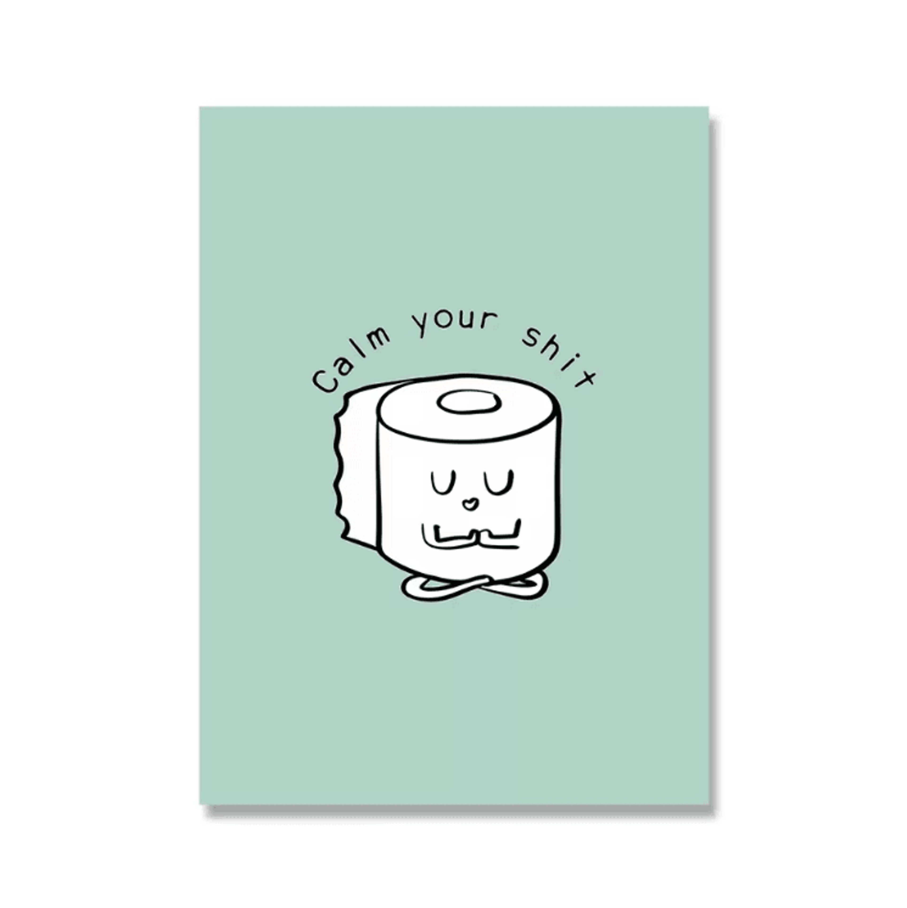 Funny Toilet Paper Yoga Canvas Poster  Minimalist Bathroom Wall Art Decor 2