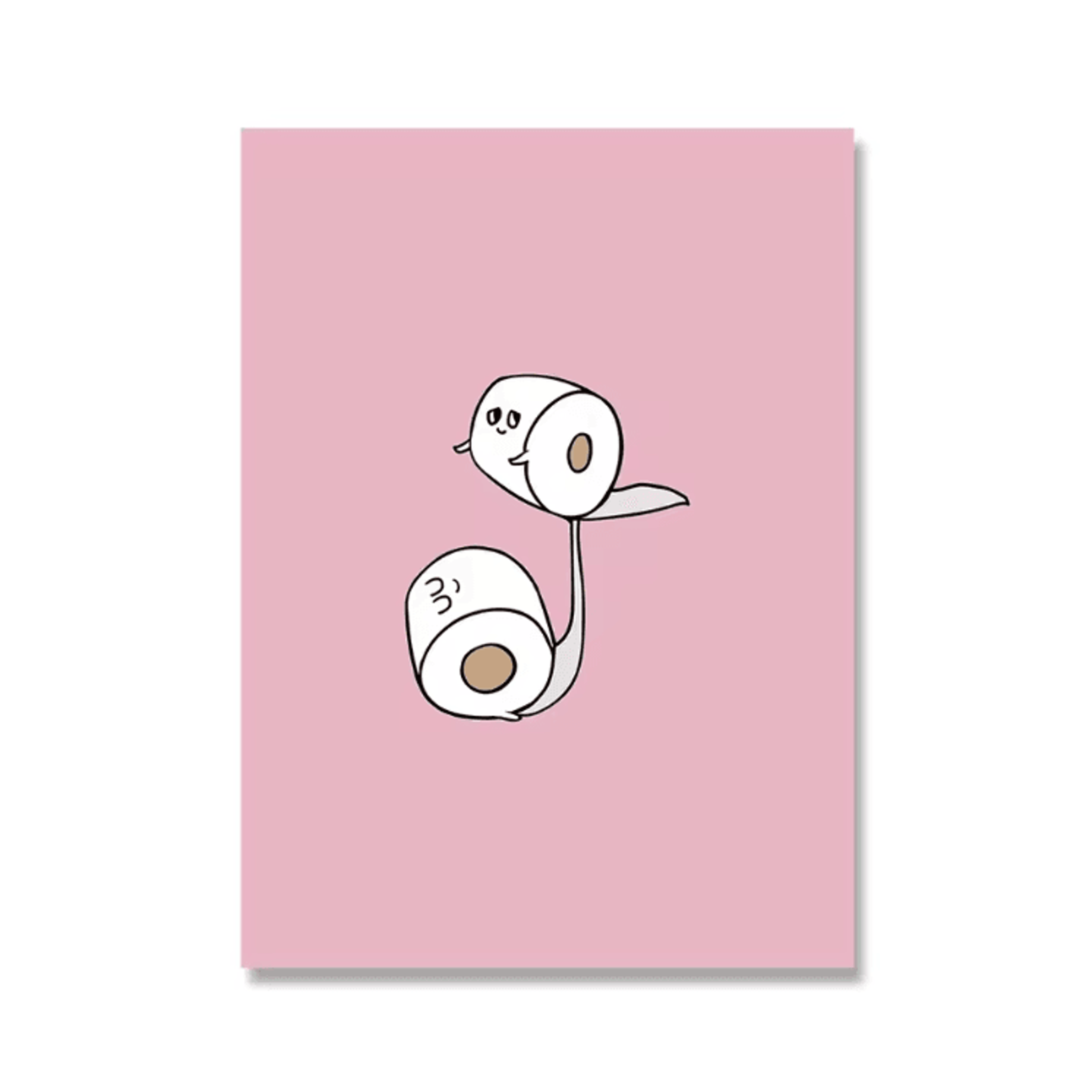 Funny Toilet Paper Yoga Canvas Poster  Minimalist Bathroom Wall Art Decor 3