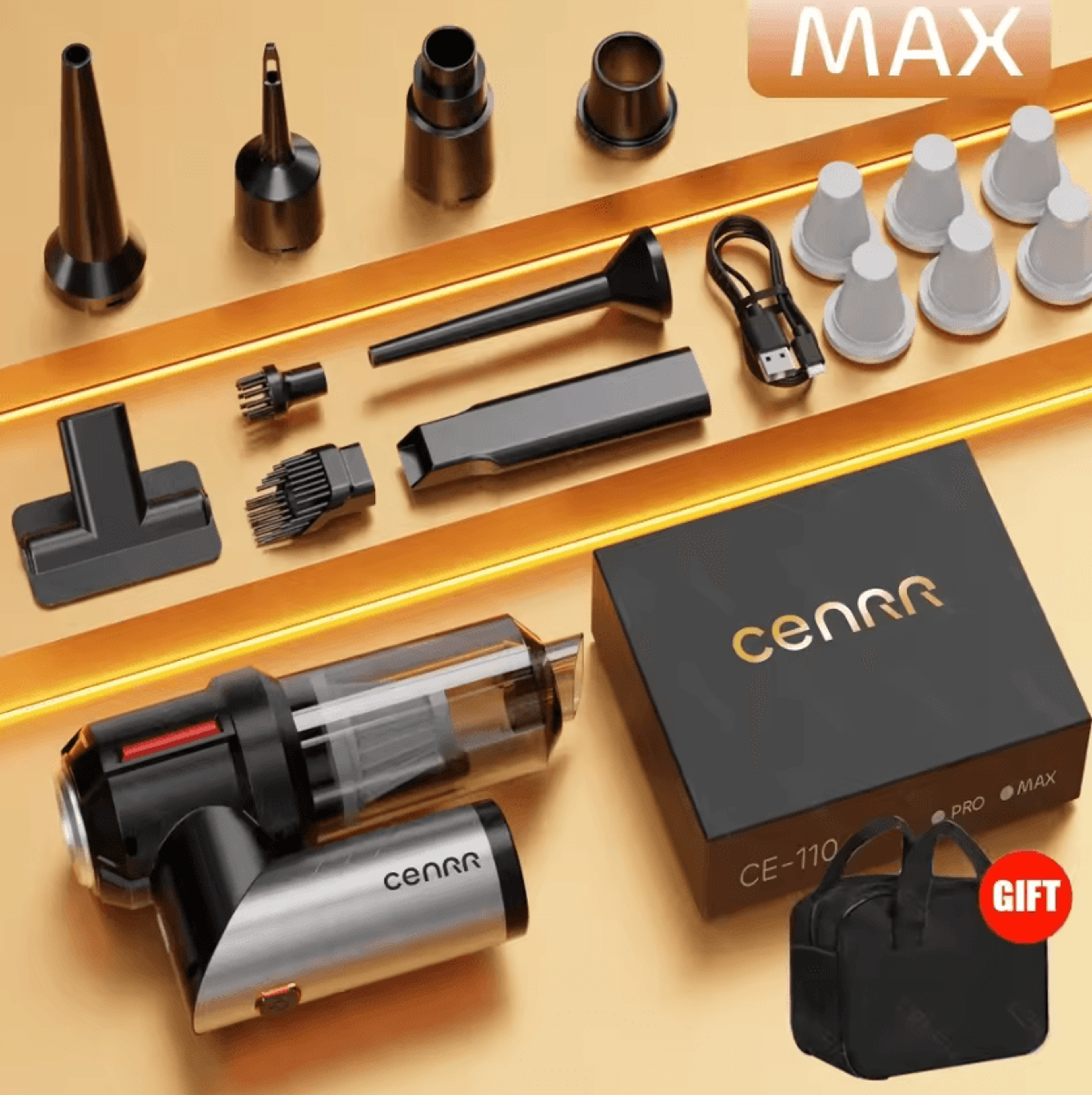 CENRR 998000PA Portable Cordless Car Vacuum Cleaner Cordless Car Vacuum Cleaner Portable Handheld V 6