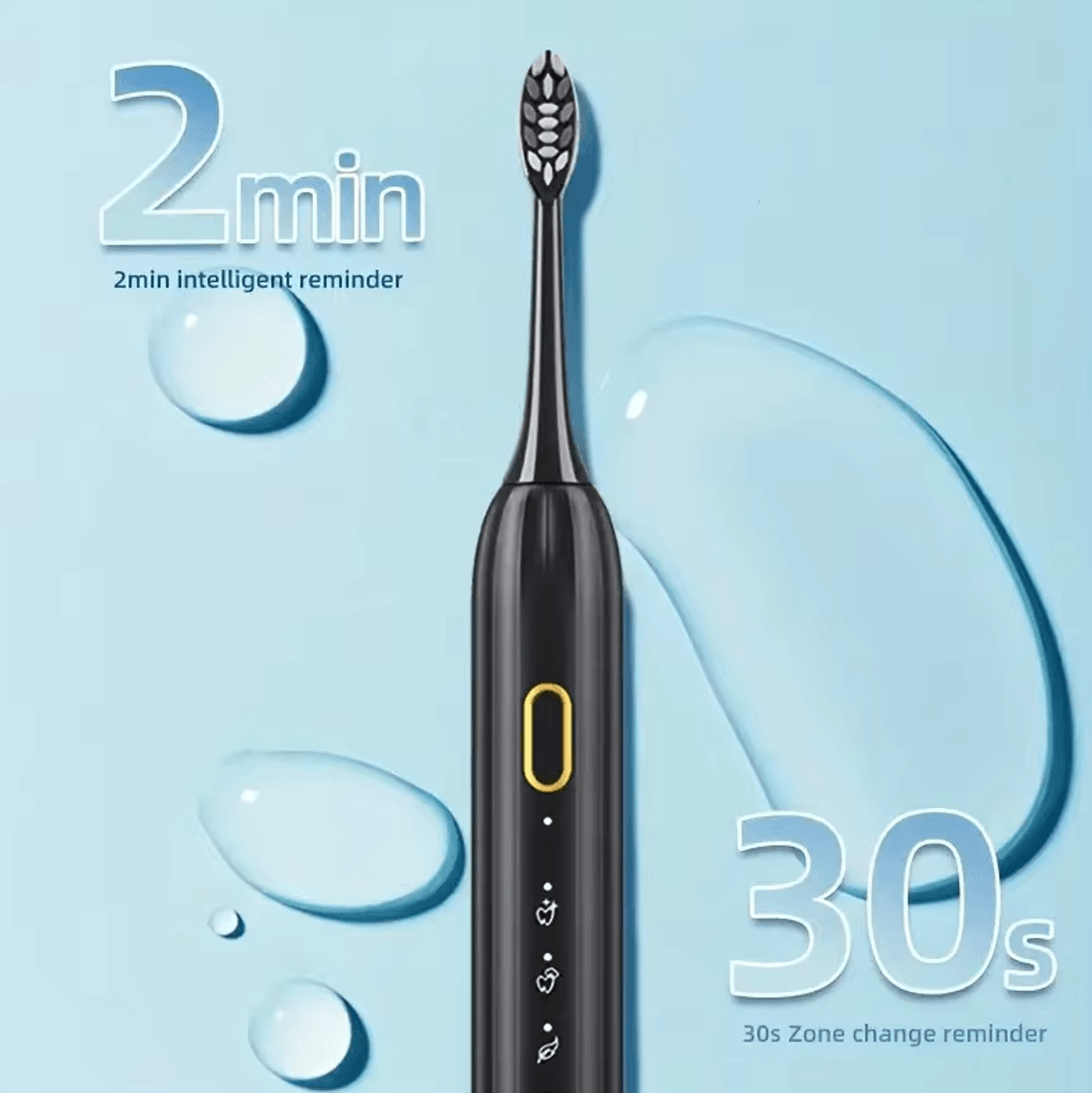 Ultra Clean Rotary Electric Toothbrush Set  Waterproof Rechargeable Brush With 10 Replacement Heads 2