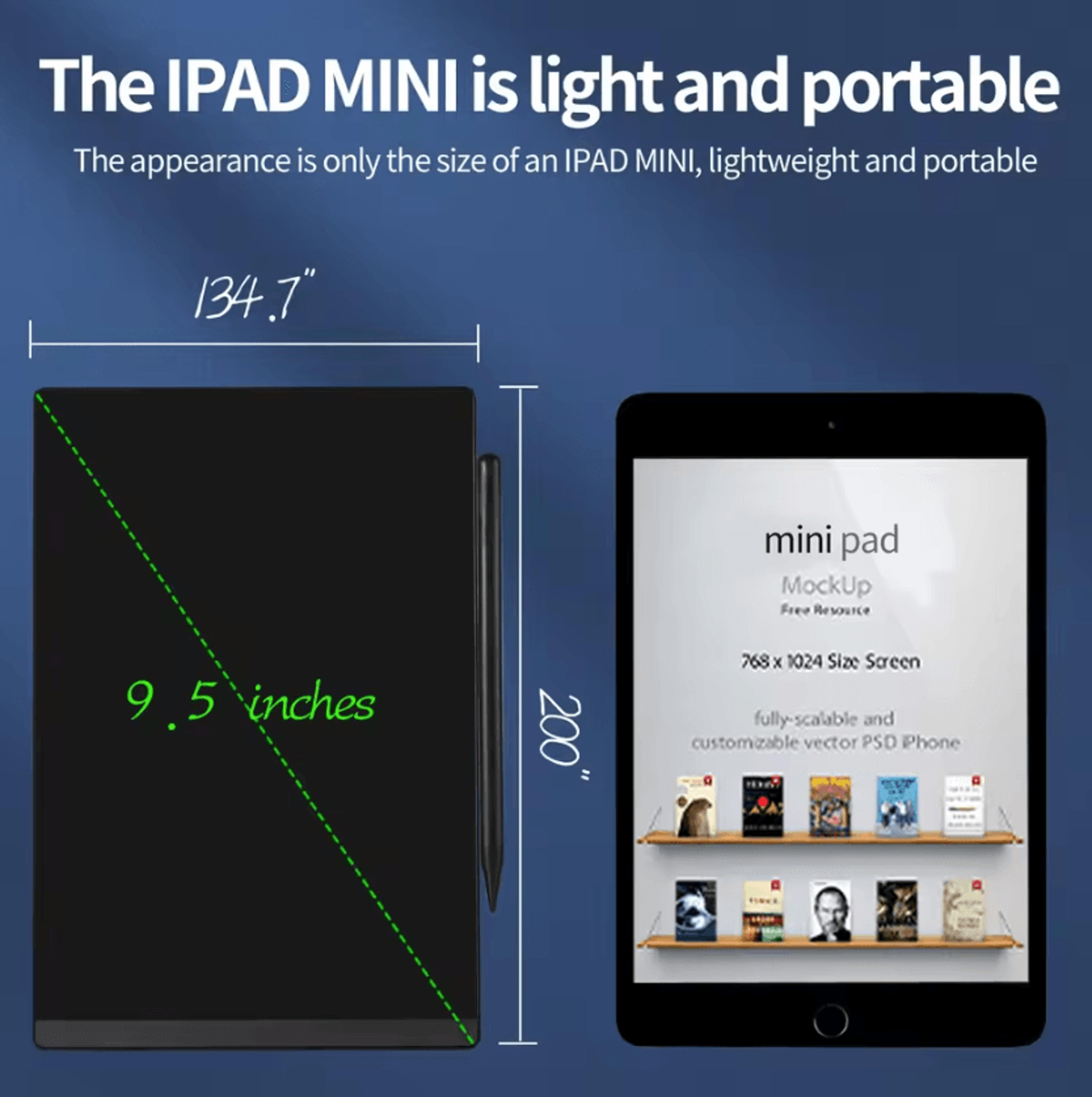 DoodlePro 95 LCD Writing Tablet Drawing Board  Reusable Digital Notepad For Kids  Adults 1