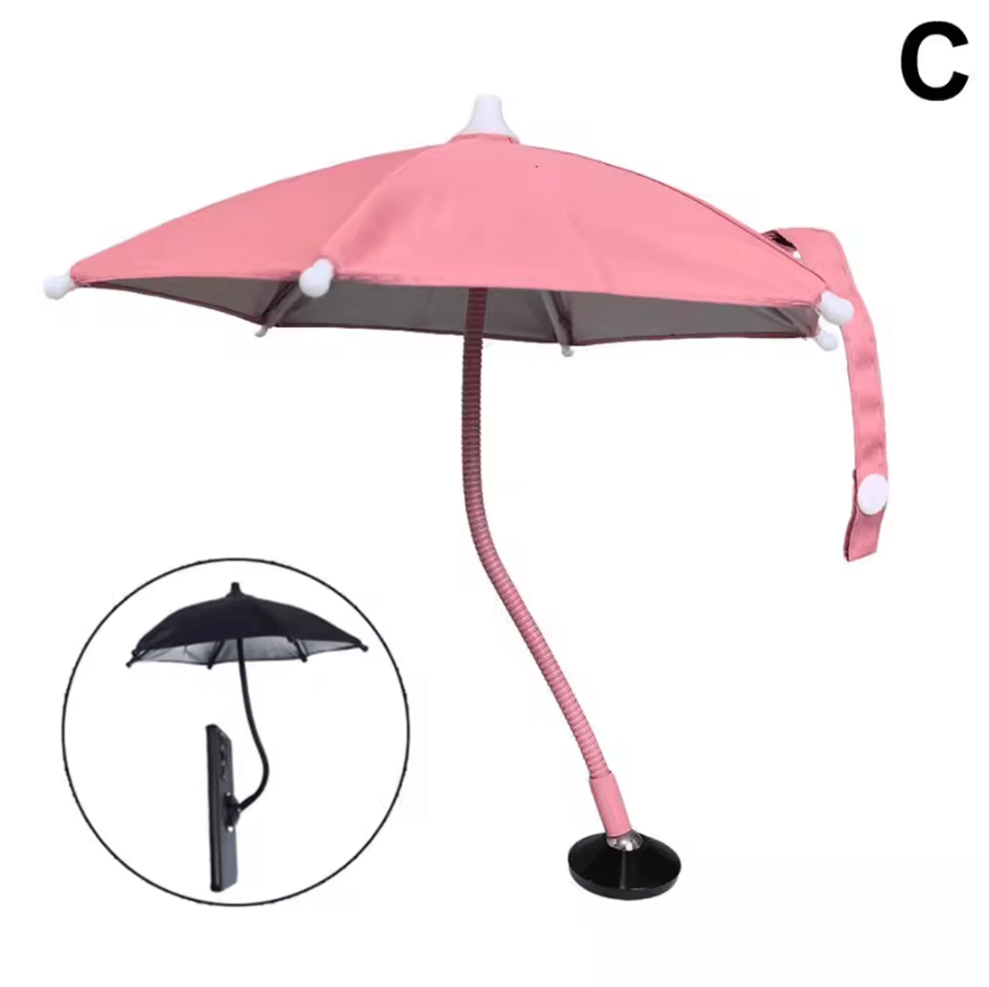 SunShield 360 Magnetic Phone Umbrella  AntiGlare Rotating Mini Shade For IPhone 5