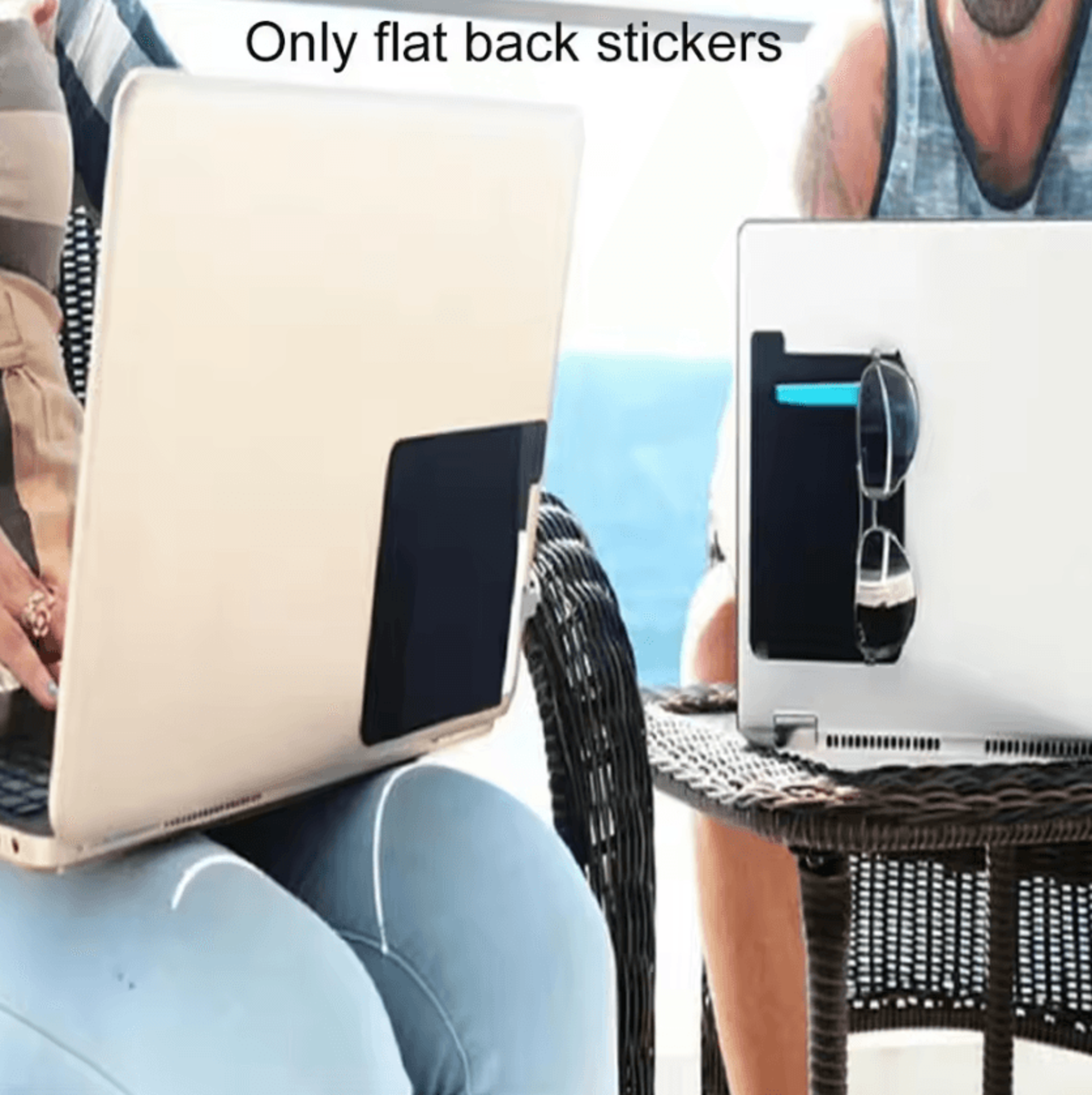 Adhesive Laptop Storage Pouch  StickOn Mouse  Hard Drive Organizer Sleeve 3