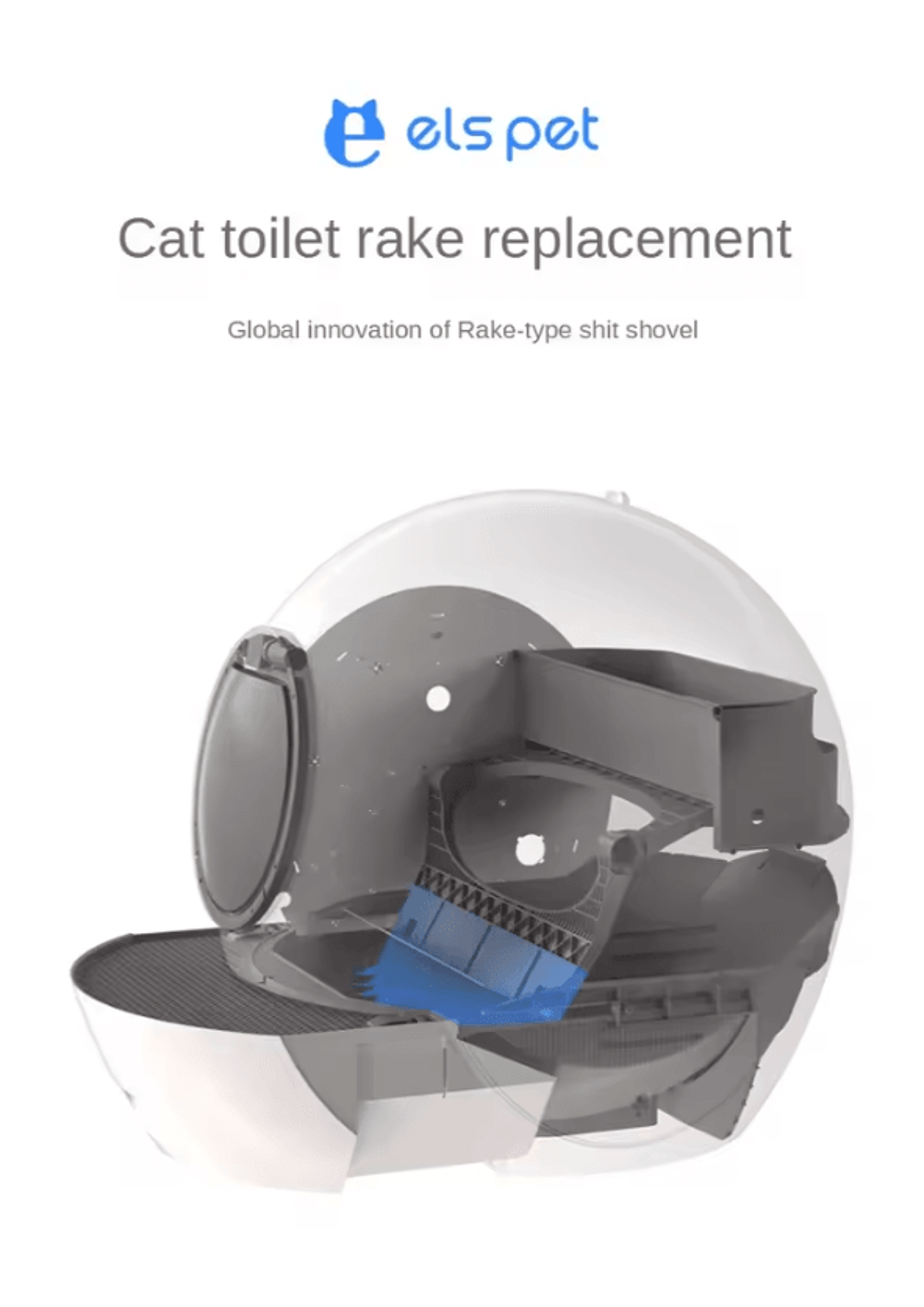 CleanSweep Replacement Rake For Elspet Automatic Cat Litter Box 4