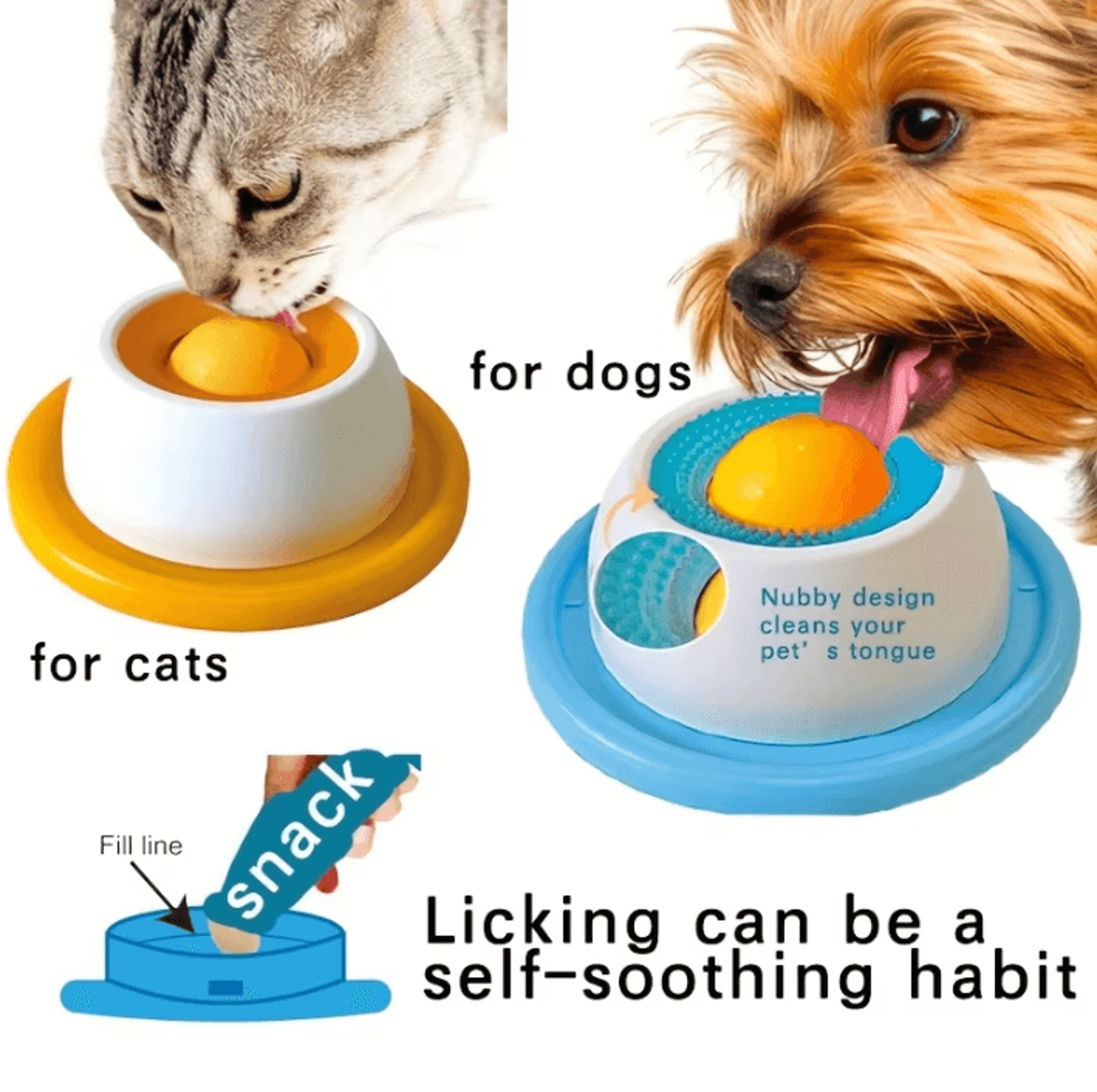 Interactive Slow Feeder Cat Bowl  Licking Mat Puzzle Toy 0